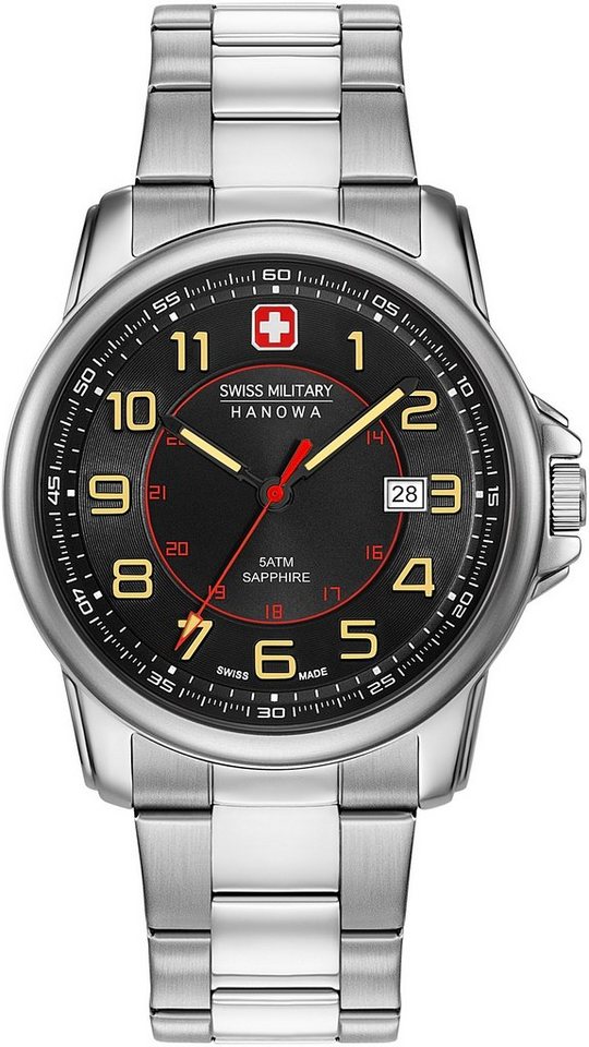 Swiss Military Hanowa Schweizer Uhr SWISS GRENADIER, 06-5330.04.007,  Gehäuse aus Edelstahl, Ø ca. 43 mm