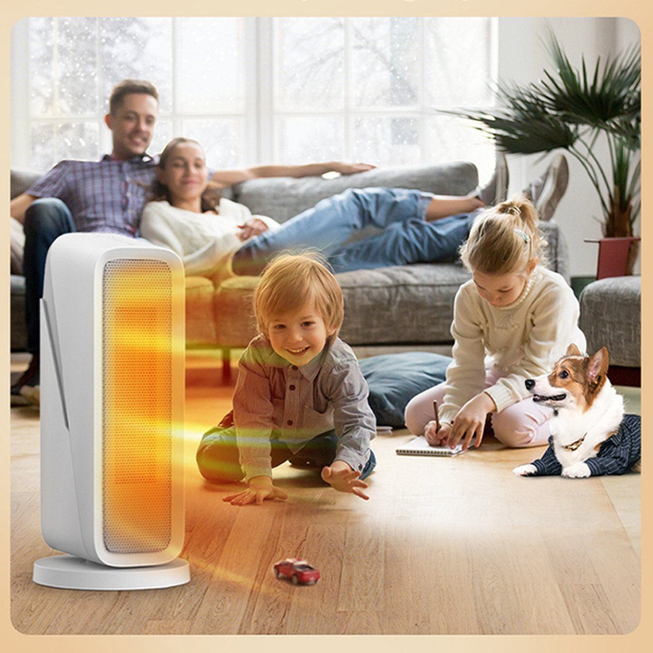 Zedelmaier Heizlüfter Heizlüfter Elektrische Heizgeräte Energiesparend Keramikheizung, 3 Heizstufen, Weitwinkel