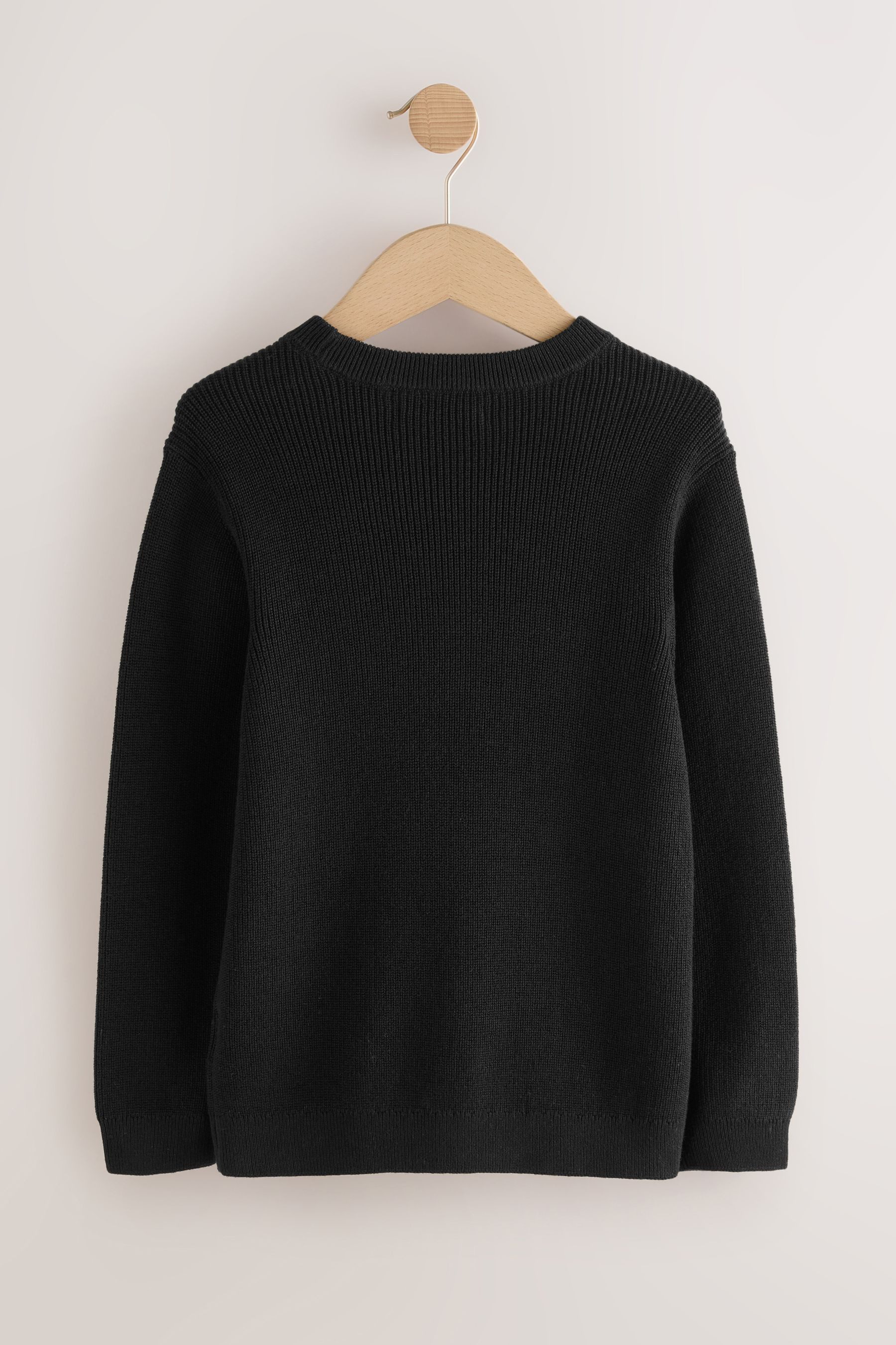 Next Rundhalspullover Strickpullover mit Rundhalsausschnitt Baumwolle (1-tlg)