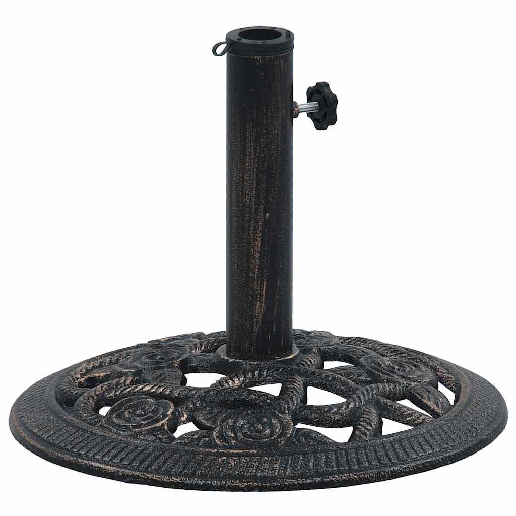 vidaXL Schirmhalter Sonnenschirmständer Schwarz Bronze 9 kg 40 cm Gusseisen, 1 tlg.