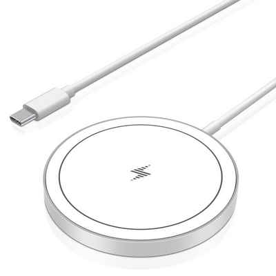 walkbee MagSafe Ladegerät kabelloses ladegerät Induktions Ladegerät Wireless Charger (15W USB-C für iPhone Induktives Magnetisches Ladepad)