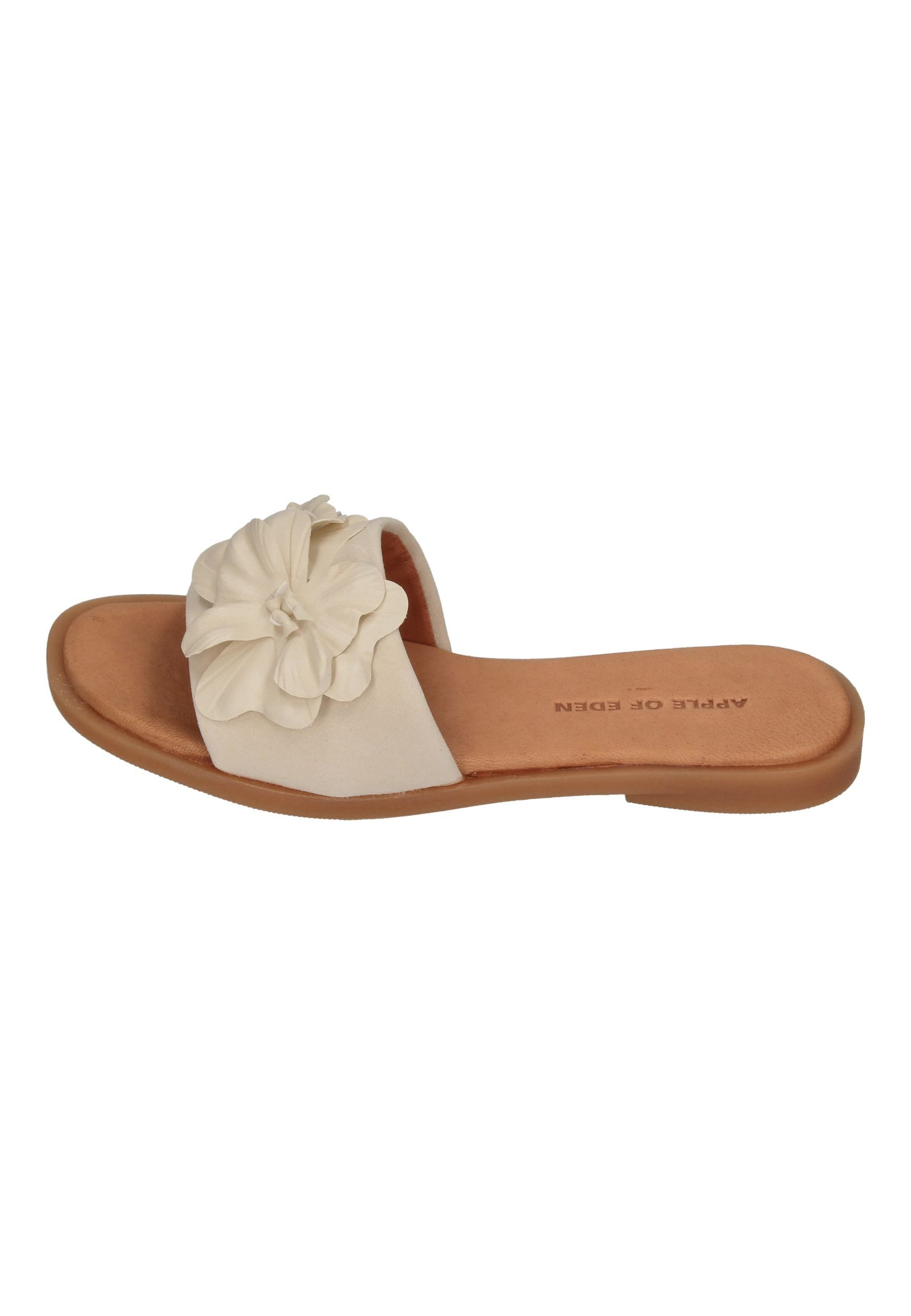 Apple of Eden AGNIS 93-F Pantolette Crema Flowers