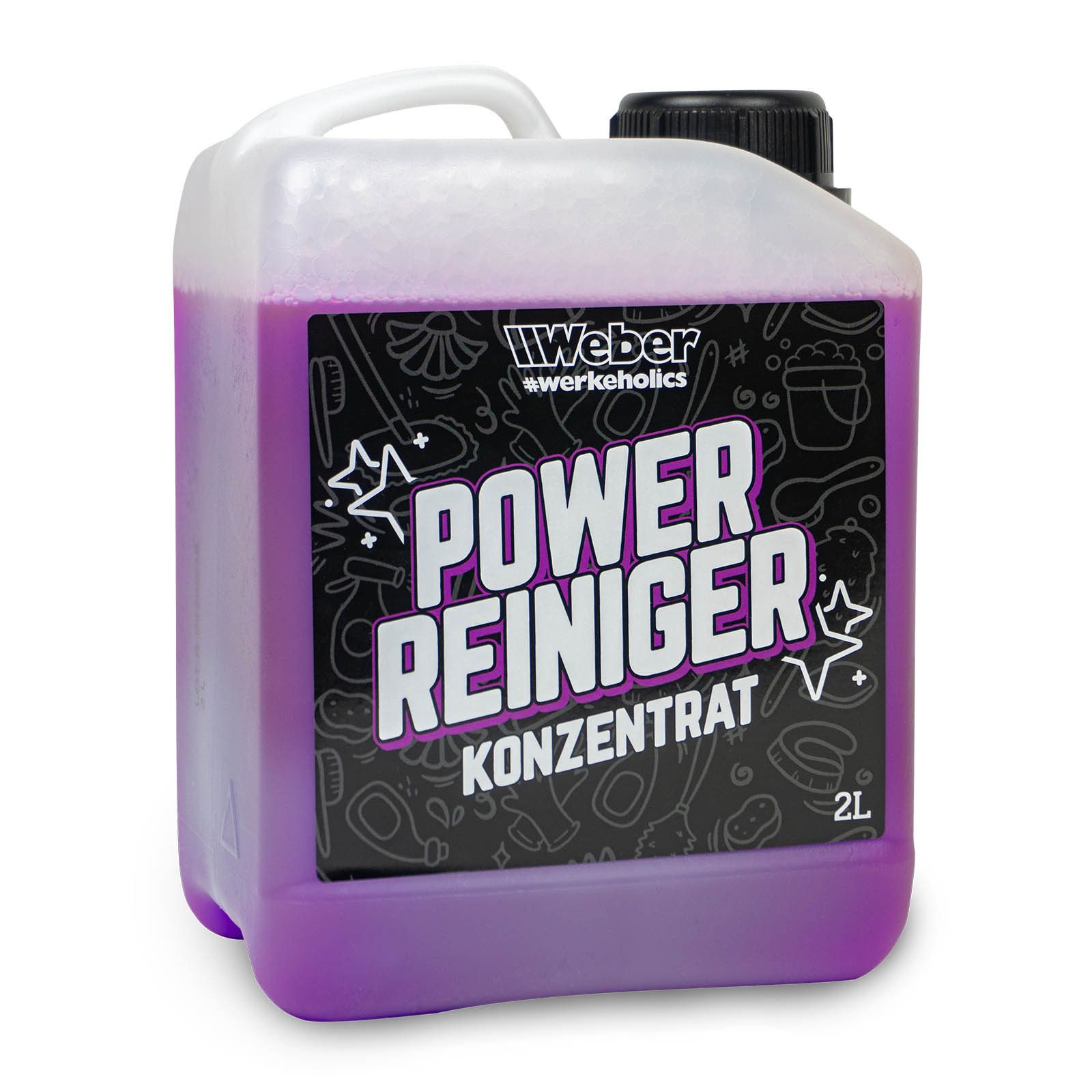 Weber GmbH Weber Power Reiniger Konzentrat 2 L Auto-Reinigungsmittel (für hartnäckige Verschmutzungen, sparsam, Mischverhältnis bis 1:50)