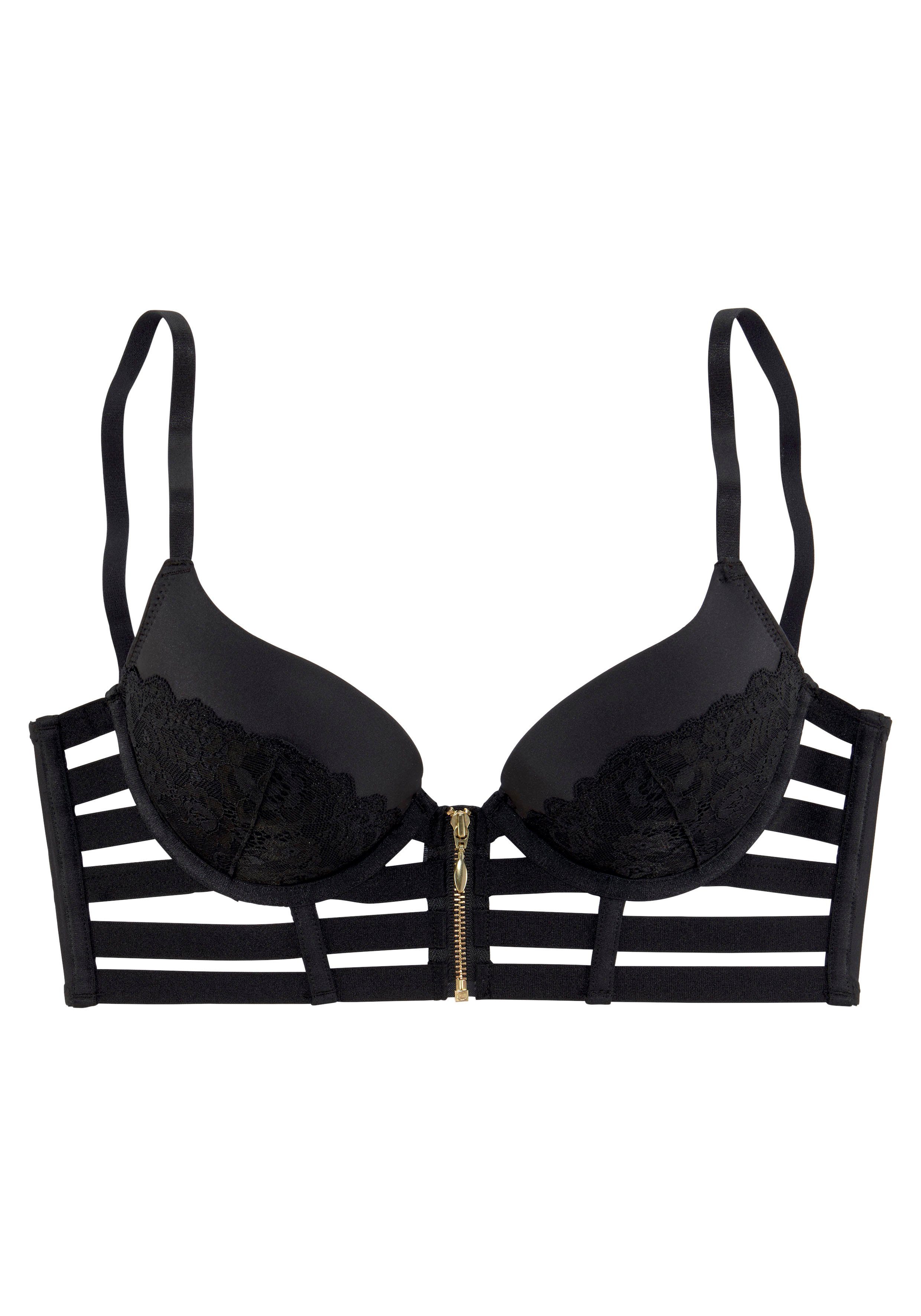 JETTE Push-up-BH mit dekorativen Bändern, sexy Dessous