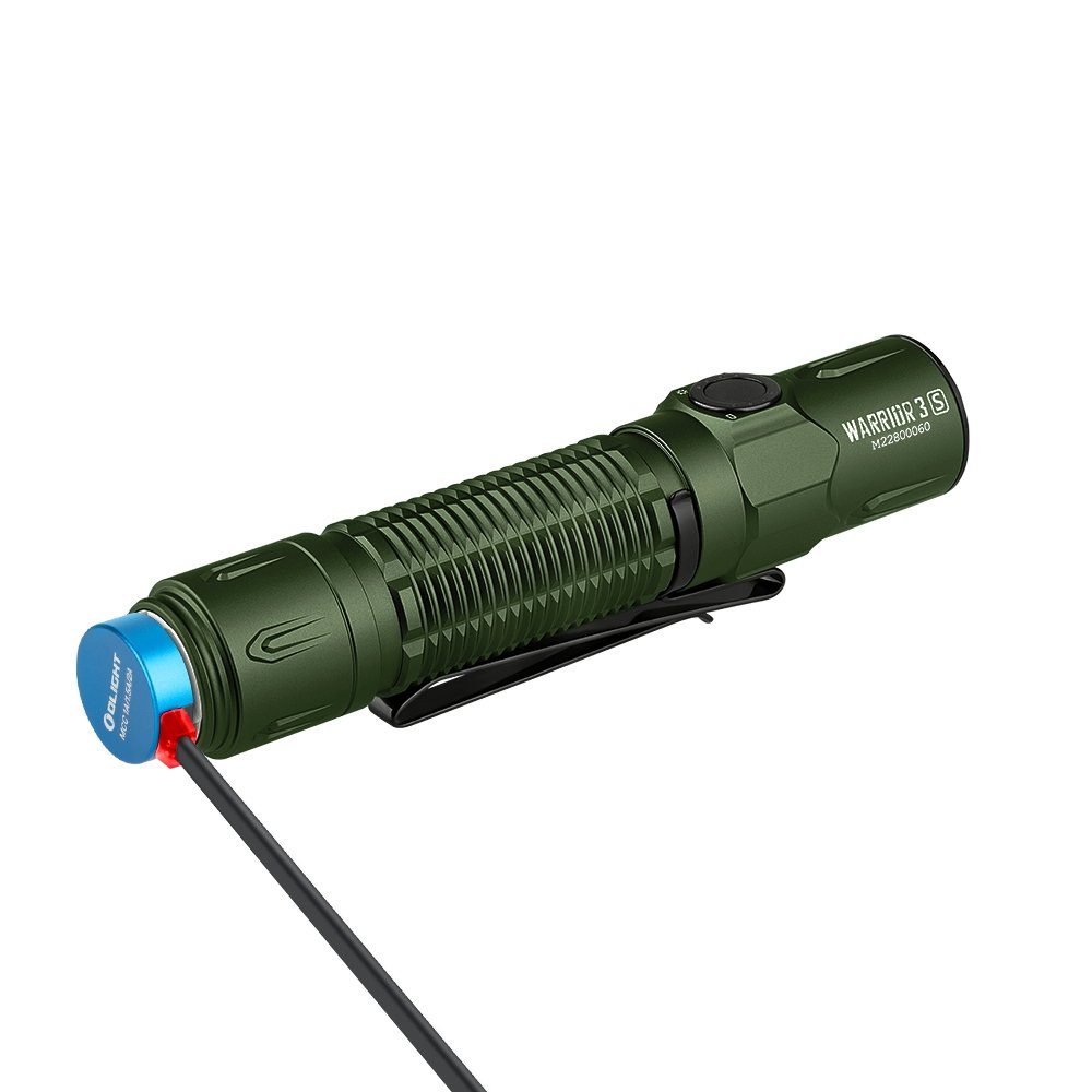 3S LED Taschenlampe Superhelle für Outdoor, OLIGHT Taschenlampe USB OD Wiederaufladbar, USB Alltag, etc Taktische Warrior Abstandssensor, mit Grün Wiederaufladbar