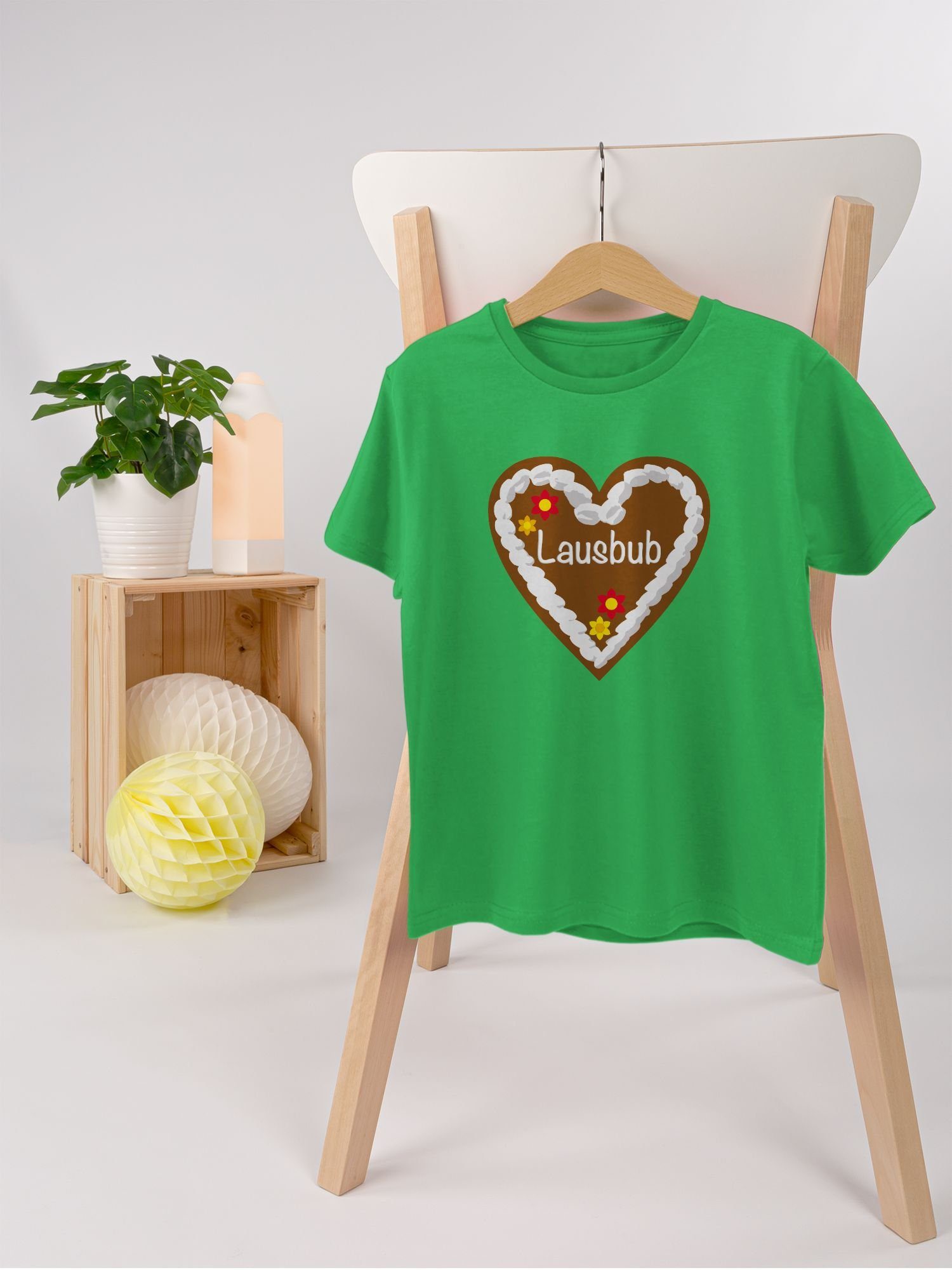 Shirtracer T-Shirt Lebkuchenherz Lausbub (1-tlg) Mode für Oktoberfest Kinder Outfit