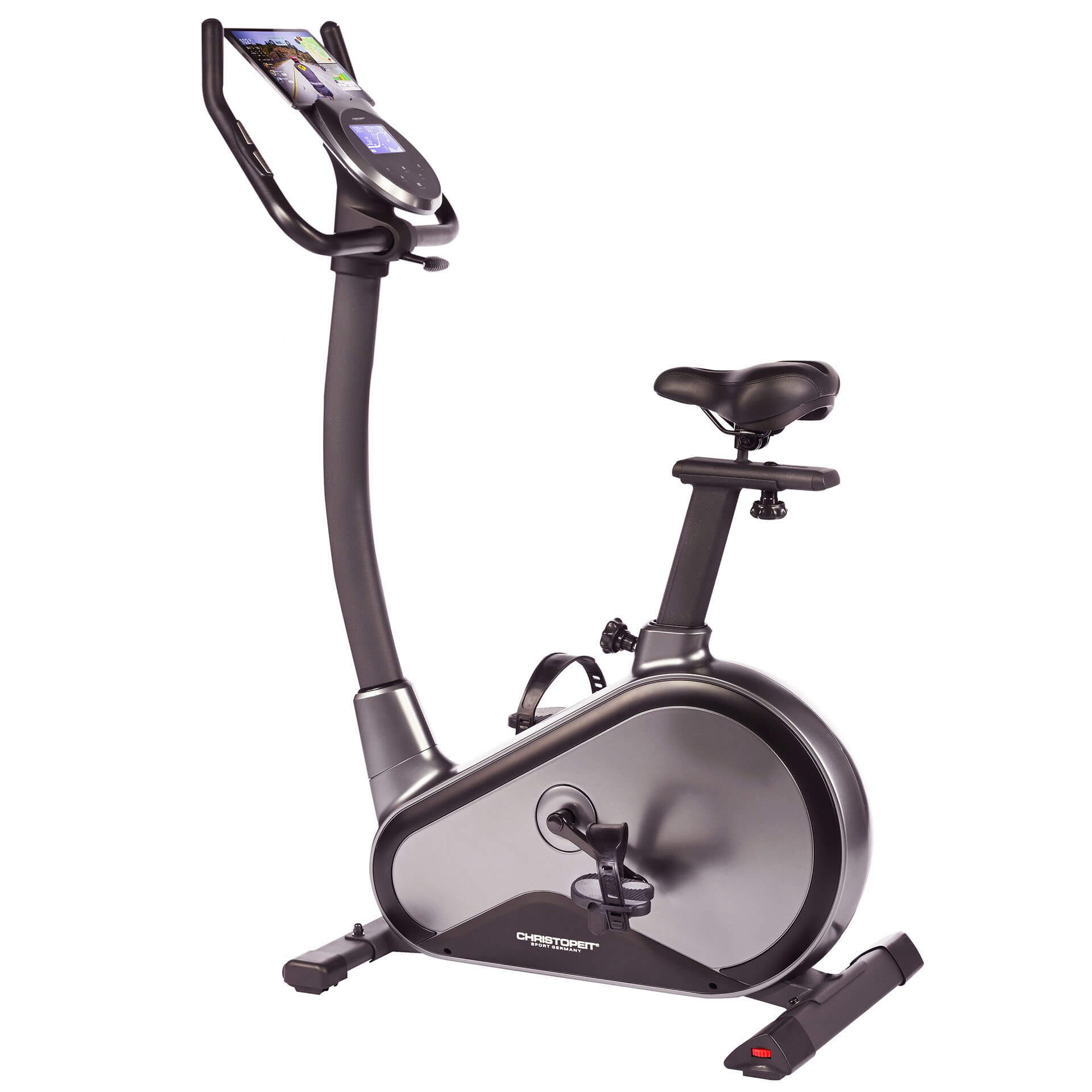 Christopeit Sport® Ergometer EM 8000 (Kinomap App kompatibel), 150 kg max. Benutzergewicht, Fahrrad, 32 Widerstandsstufen