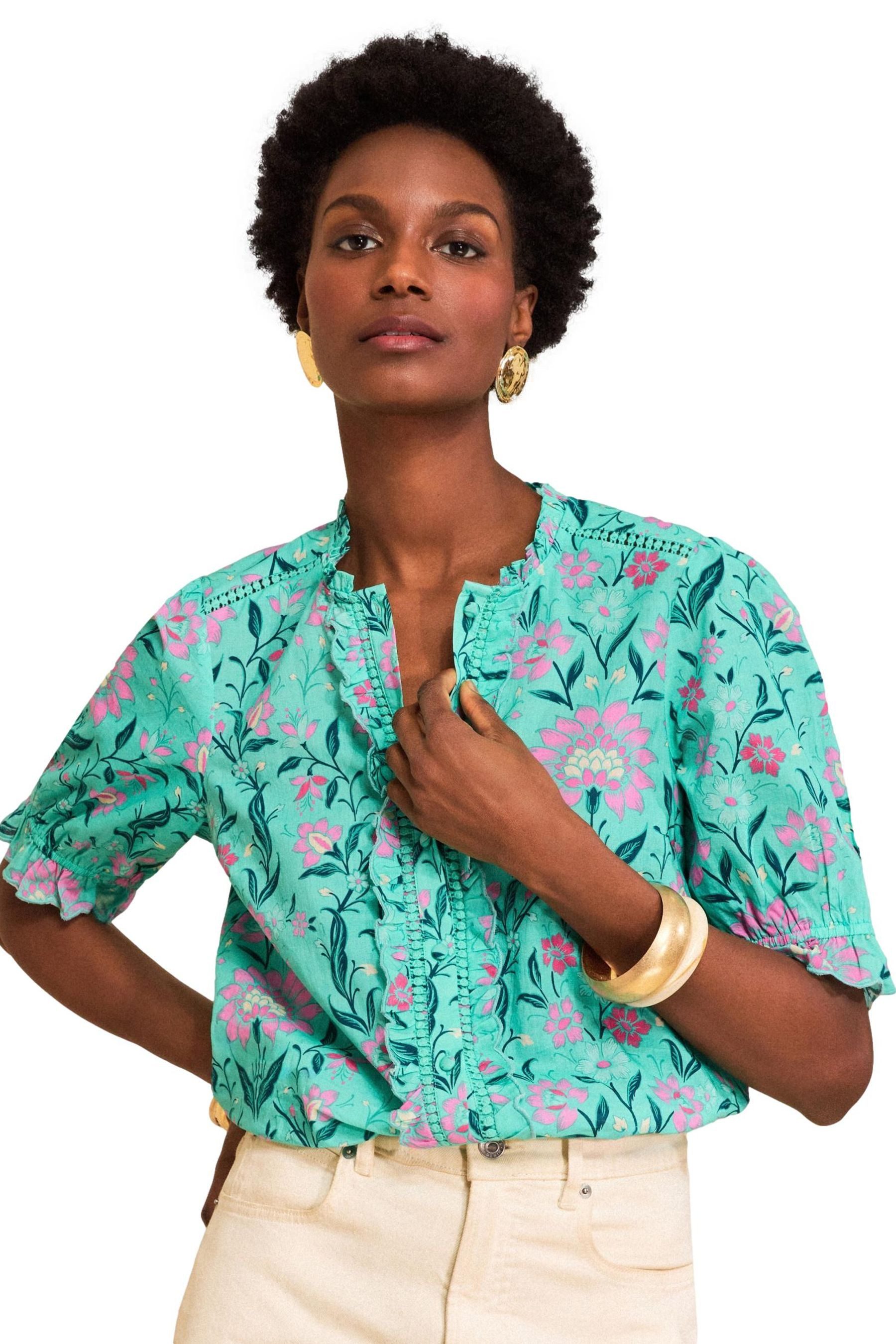 Druckbluse Love & Roses Bluse mit Blumen-Print, Regular