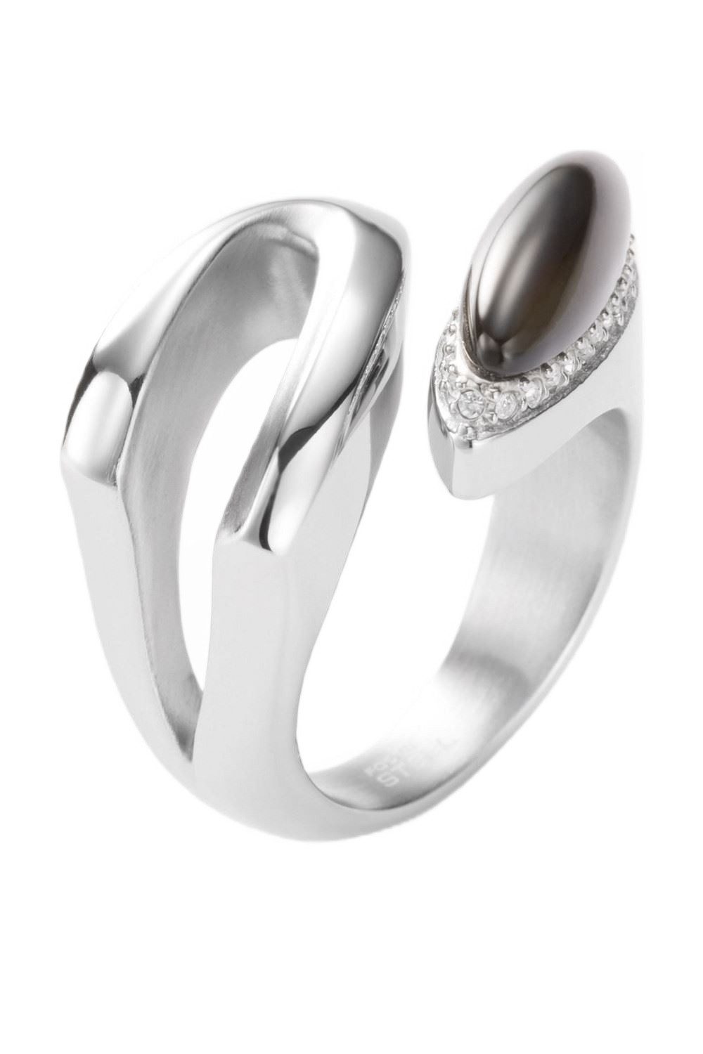 Fossil Fingerring Damenring Edelstahl Silber Zirkonia günstig online kaufen