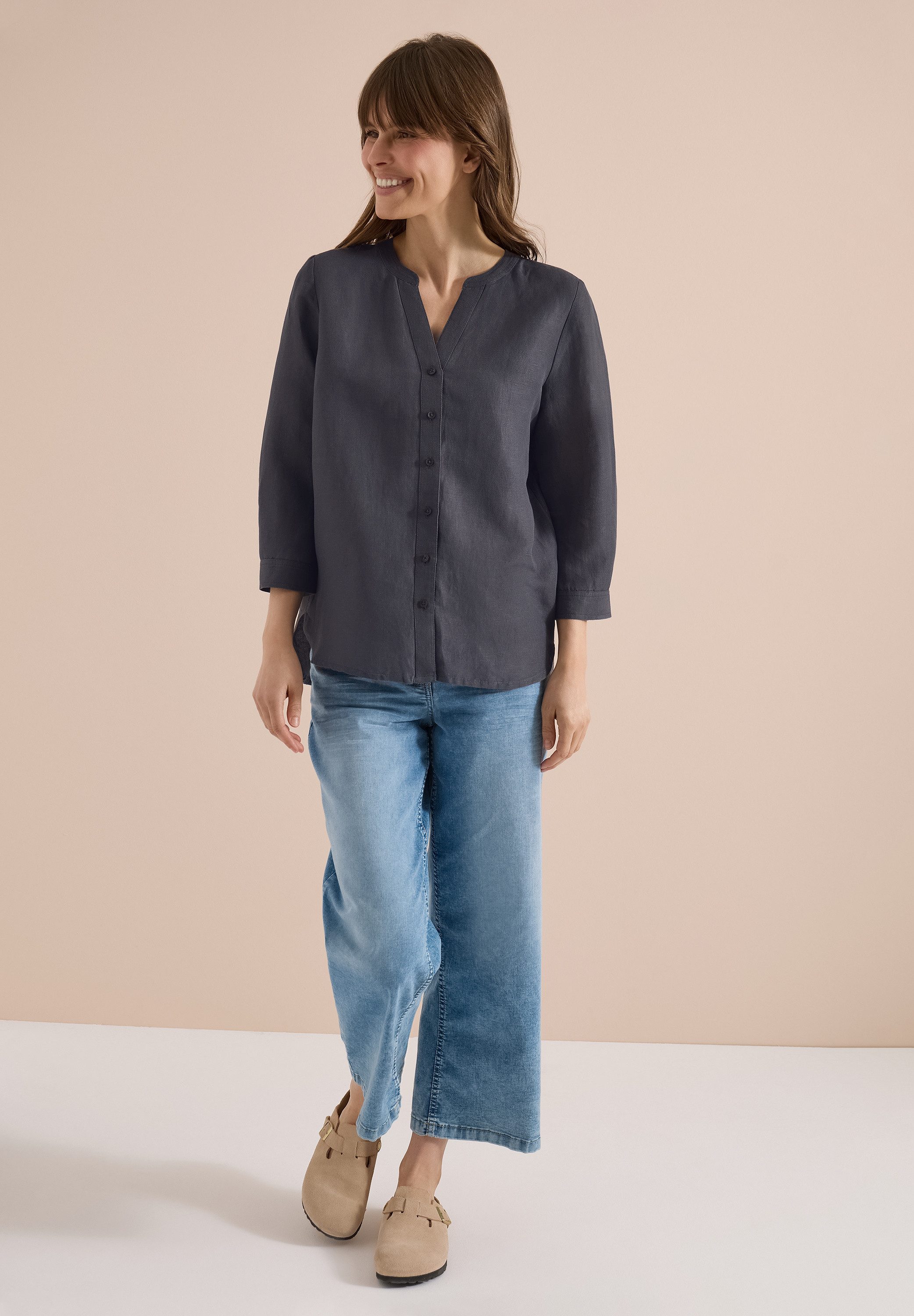 CECIL Longbluse mit 3/4 Ärmeln