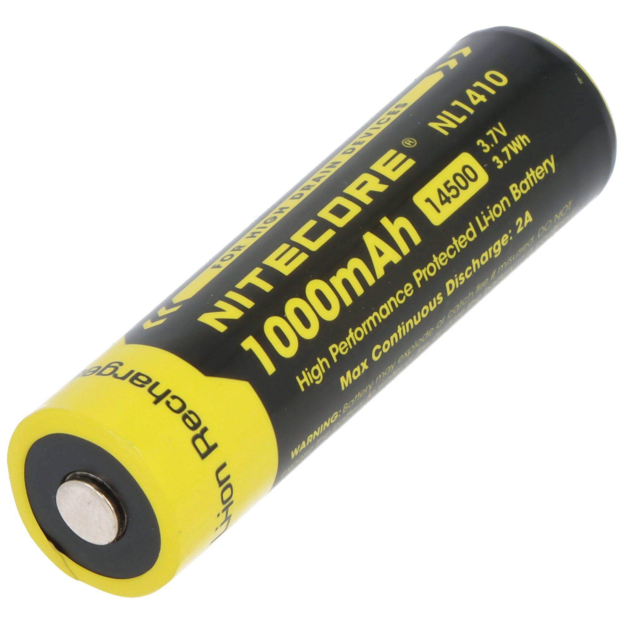 Nitecore Nitecore 14500 Li-Ion Akku mit 3,7 Volt Spannung und 1000mAh Kapazitä Akku 1000 mAh (3,7 V)