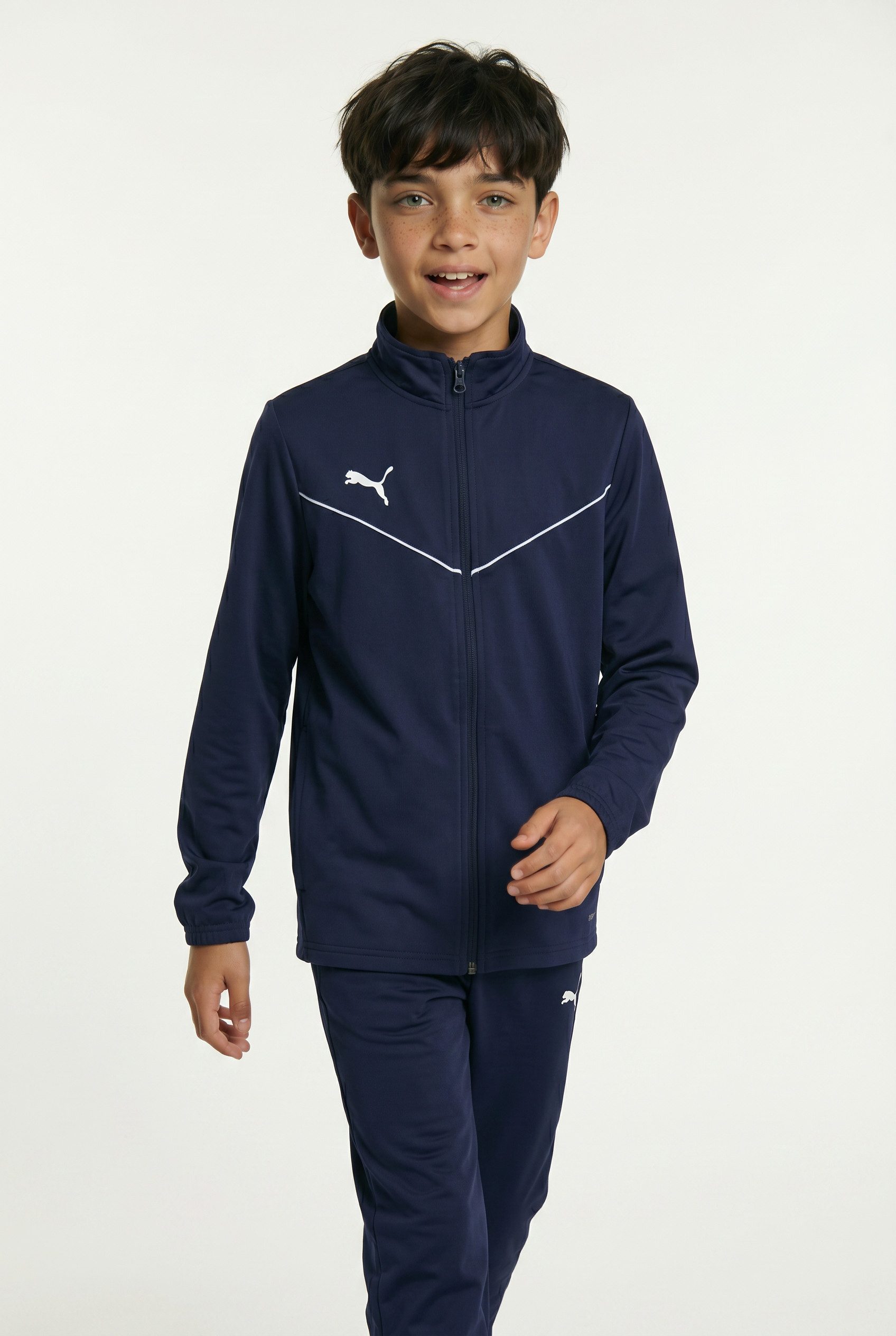PUMA Trainingsjacke TEAMRISE TRAINING POLY JACKET JR für Jugendliche, mit Reißverschluss, DryCELL Technologie