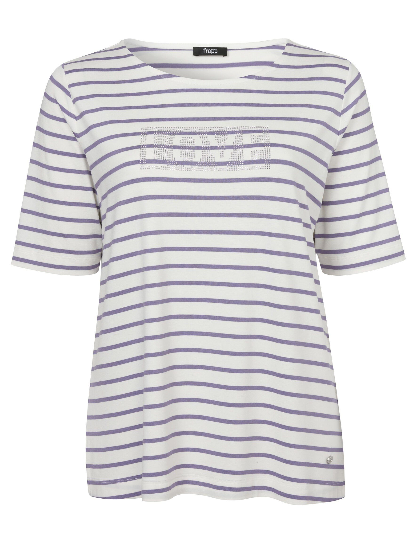 FRAPP Rundhalsshirt (1-tlg) mit strahlenden Glitzersteinen