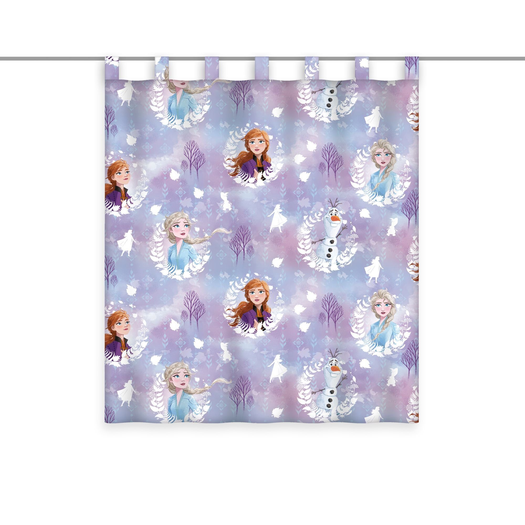 Herding Gardine Gardine Vorhang Fertiggardine Frozen Anna Elsa Olaf 140 x 1 günstig online kaufen