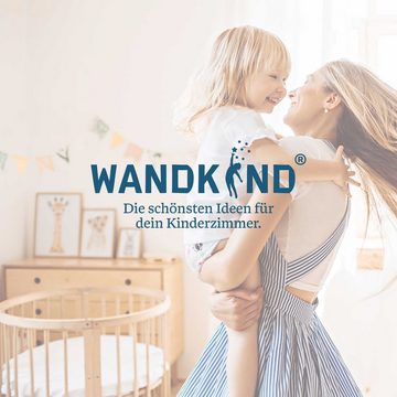 WANDKIND Wandtattoo Kinderzimmer Wandaufkleber / Bär und Hase Arm in Arm / V426, wieder ablösbar