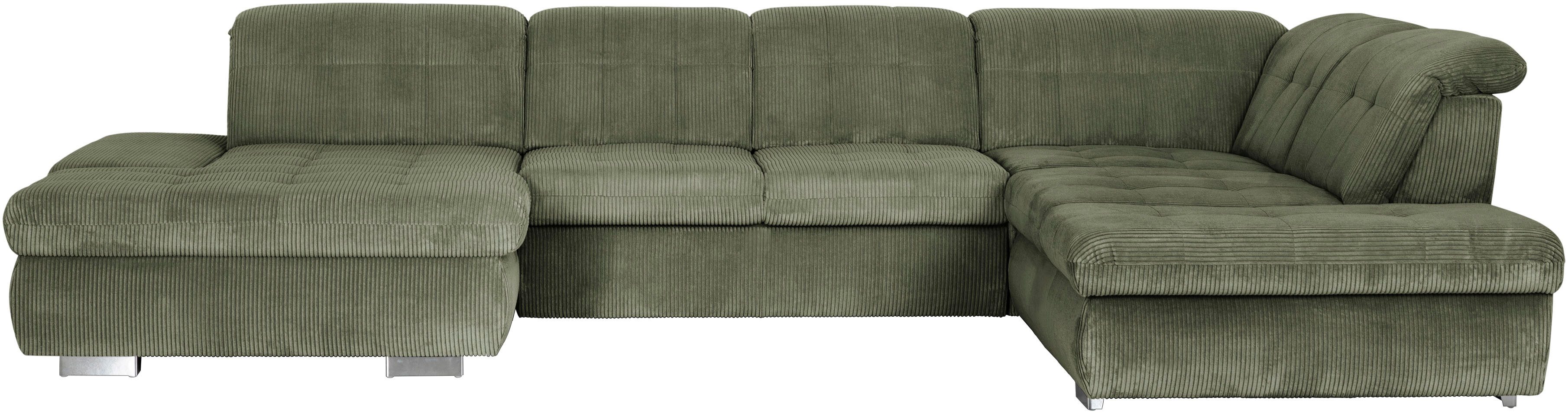 Die PlanBar Wohnlandschaft MP-IN17004 U-Form, Breite 382 cm, mit Federkern-Polsterung, Federkern-Polsterung, wahlweise mit Funktionen