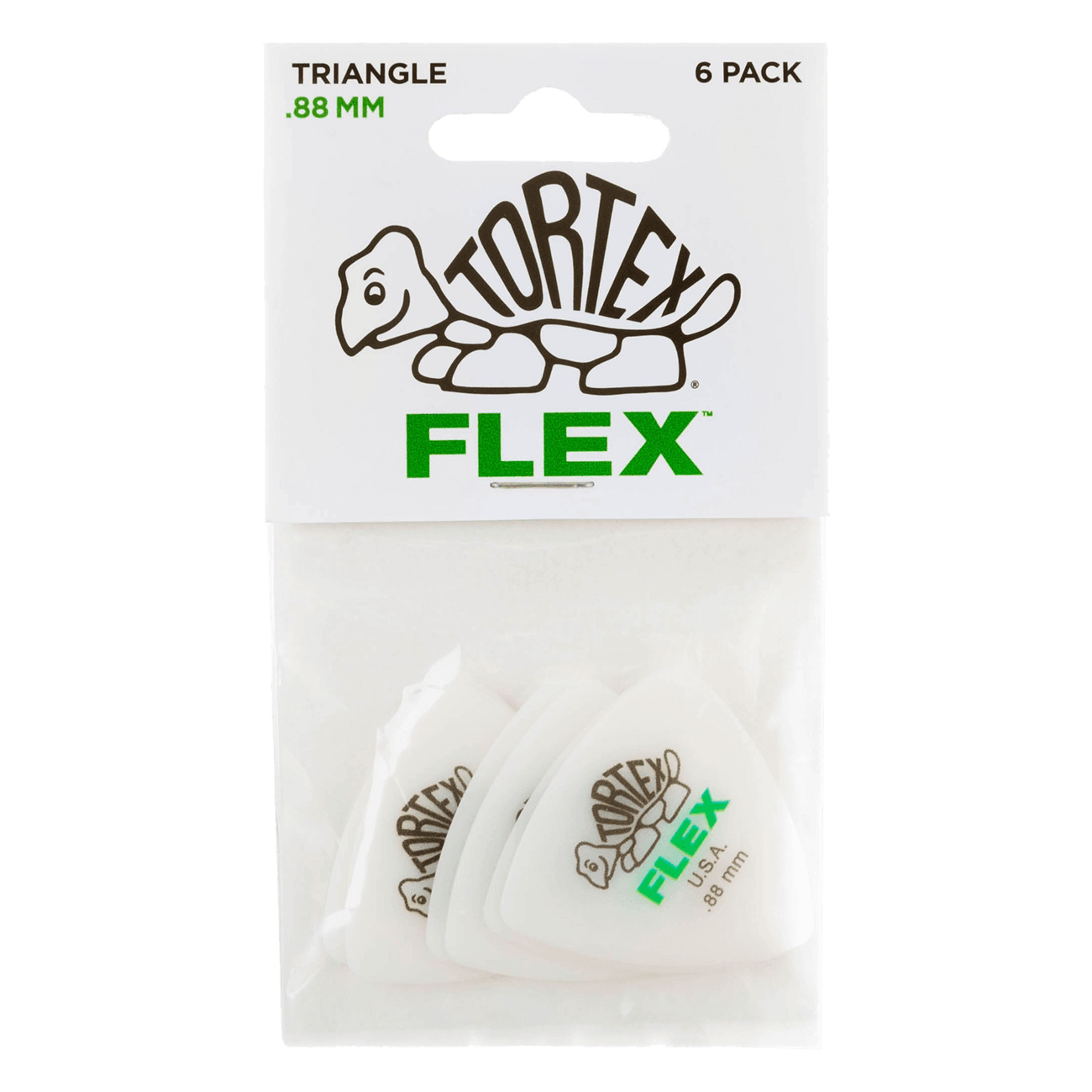 Dunlop Plektrum, 456P.88 Tortex Flex Triangle Picks 0,88 mm - Plektren Set