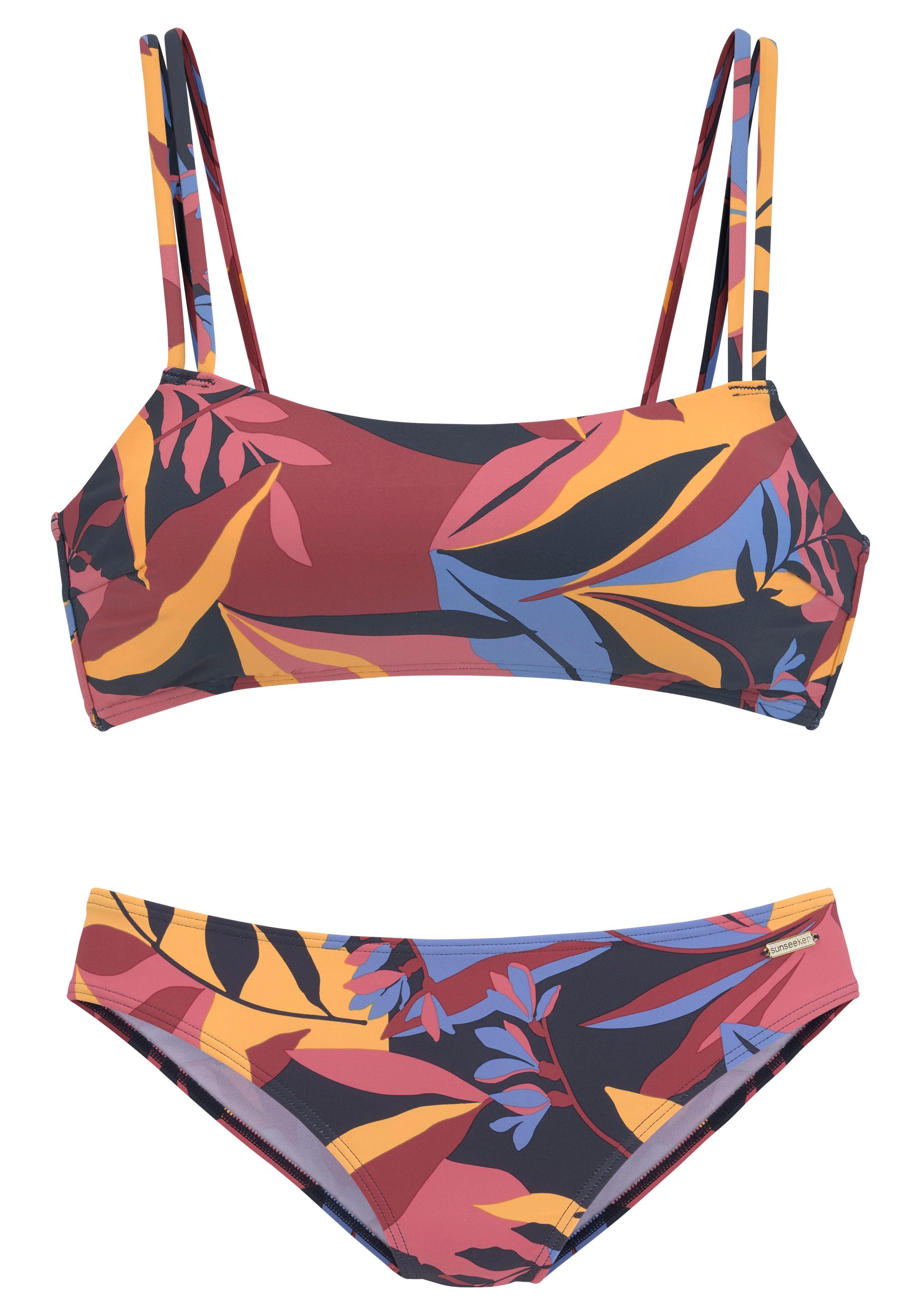 Bustier-Bikini besonderem mit Sunseeker Rücken marine-rostrot