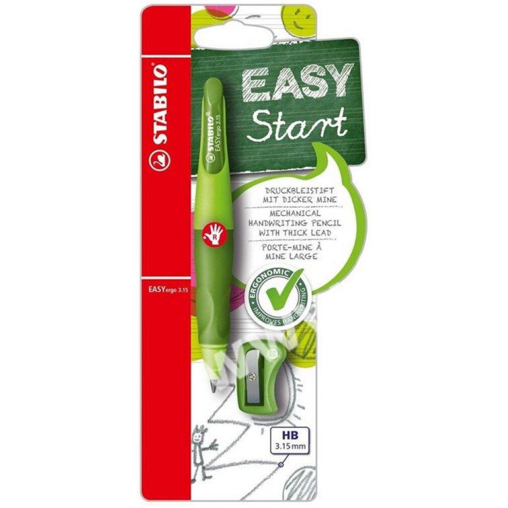 Thumbnail - STABILO Bleistift Druckbleistift Easy Ergo 3,15mm R hellgrün-dunkel- grün Rechtshänder