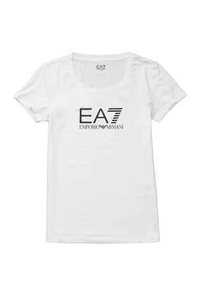 Emporio Armani T-Shirt Shirt Shiny T-Shirt aus Baumwollstretch mit (1-tlg)