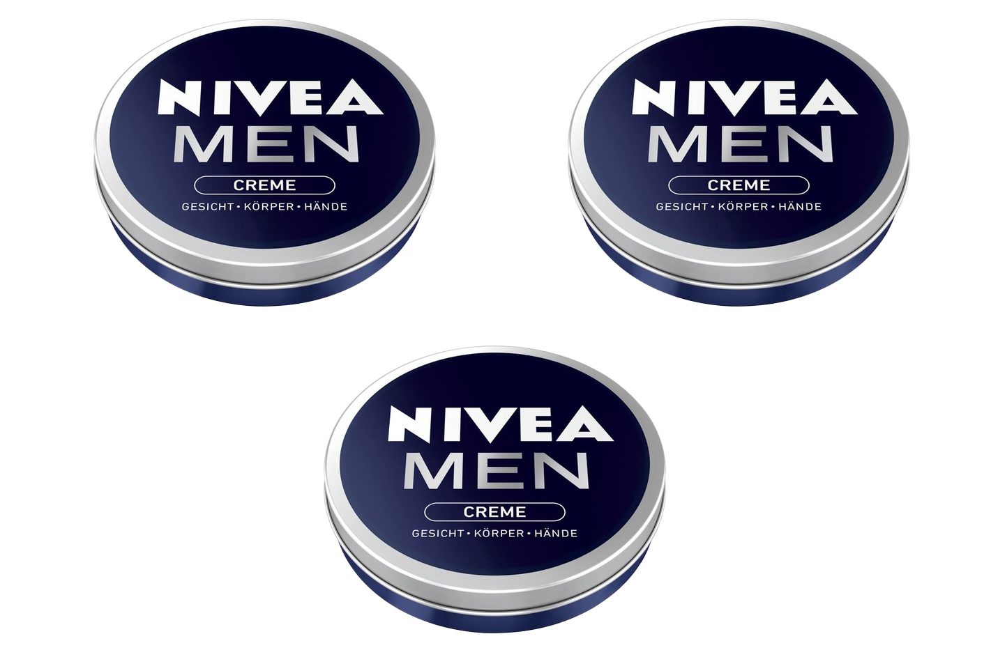 Nivea Gesichtspflege NIVEA MEN Körperpflege Creme, 3-tlg.