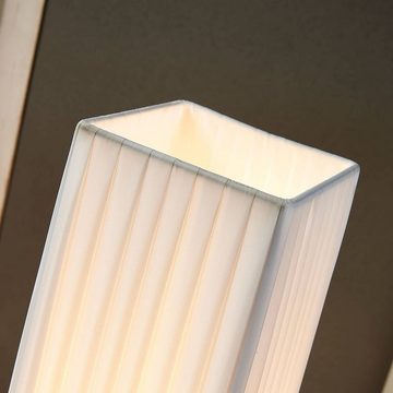 Lindby Stehlampe Janno, Leuchtmittel nicht inklusive, Modern, Stoff, Metall, weiß, chrom, 2 flammig, E27, Textil