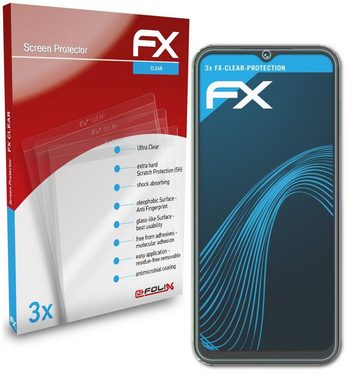 atFoliX Schutzfolie Displayschutz für Samsung Galaxy F14, (3 Folien), Ultraklar und hartbeschichtet