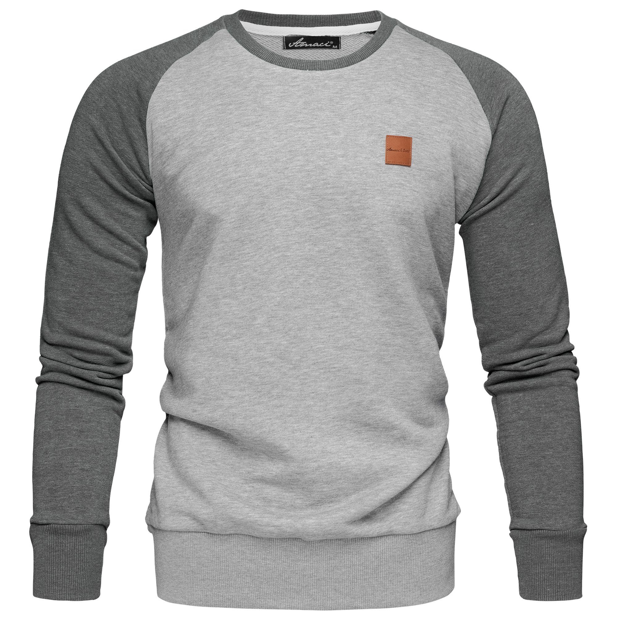 Amaci&Sons Sweatshirt MILWAUKEE Sweatshirt mit Rundhalsausschnitt