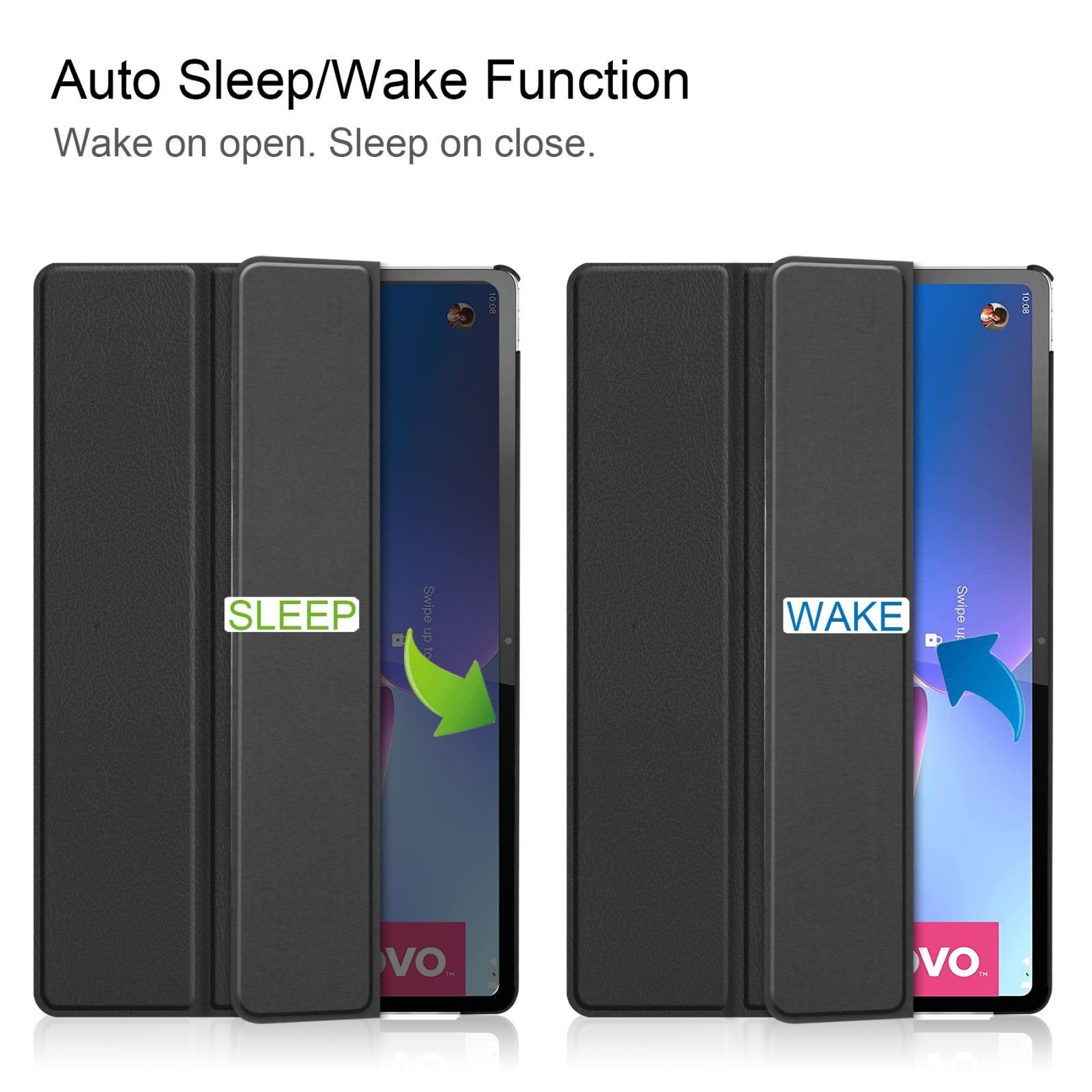 Lobwerk Tablet-Hülle Schutzhülle für Lenovo Tab P12 Pro 12.6 Zoll, Wake & Sleep Funktion, Sturzdämpfung, Aufstellfunktion