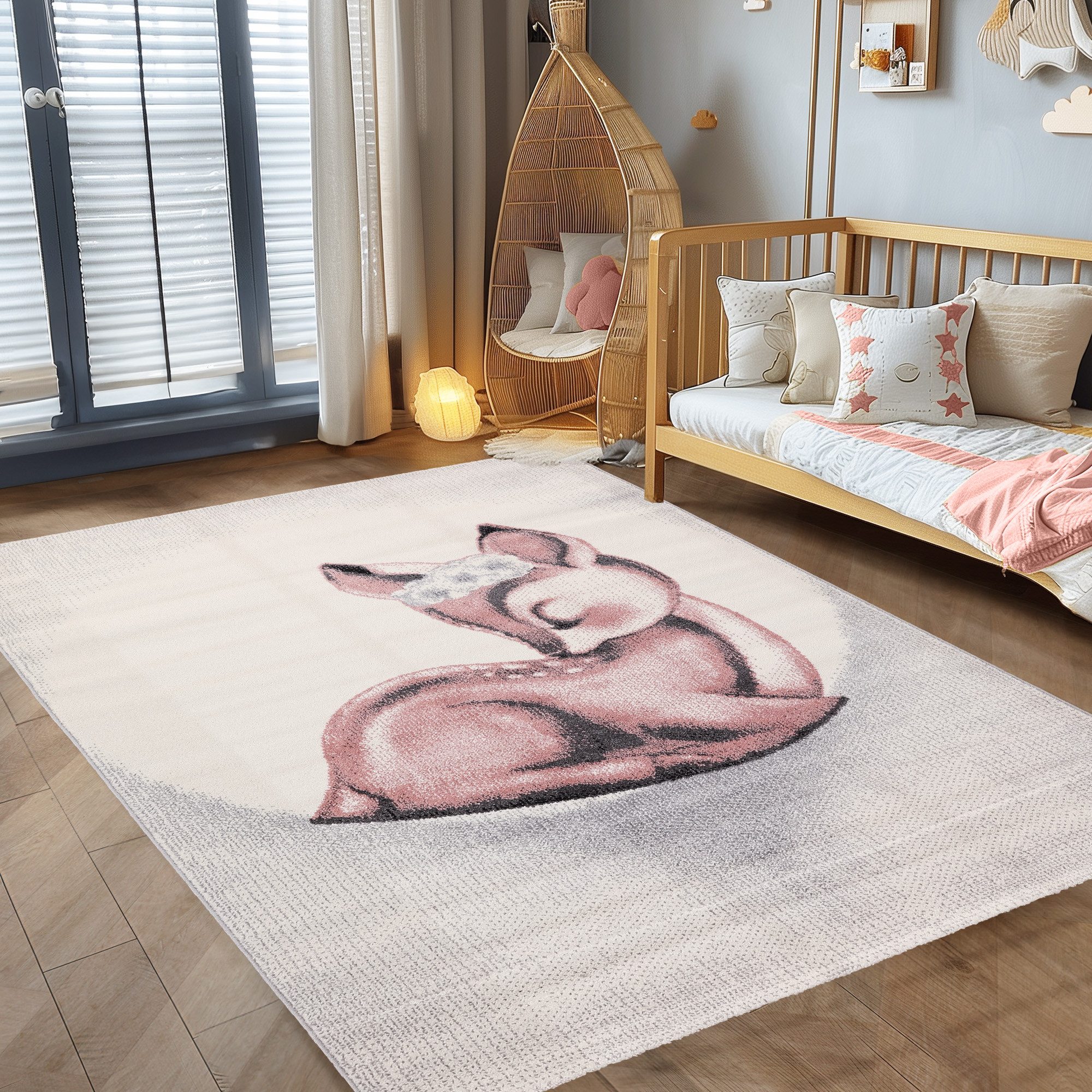 Carpettex Kinderteppich Rehkitz Design, Läufer, Höhe: günstig online kaufen