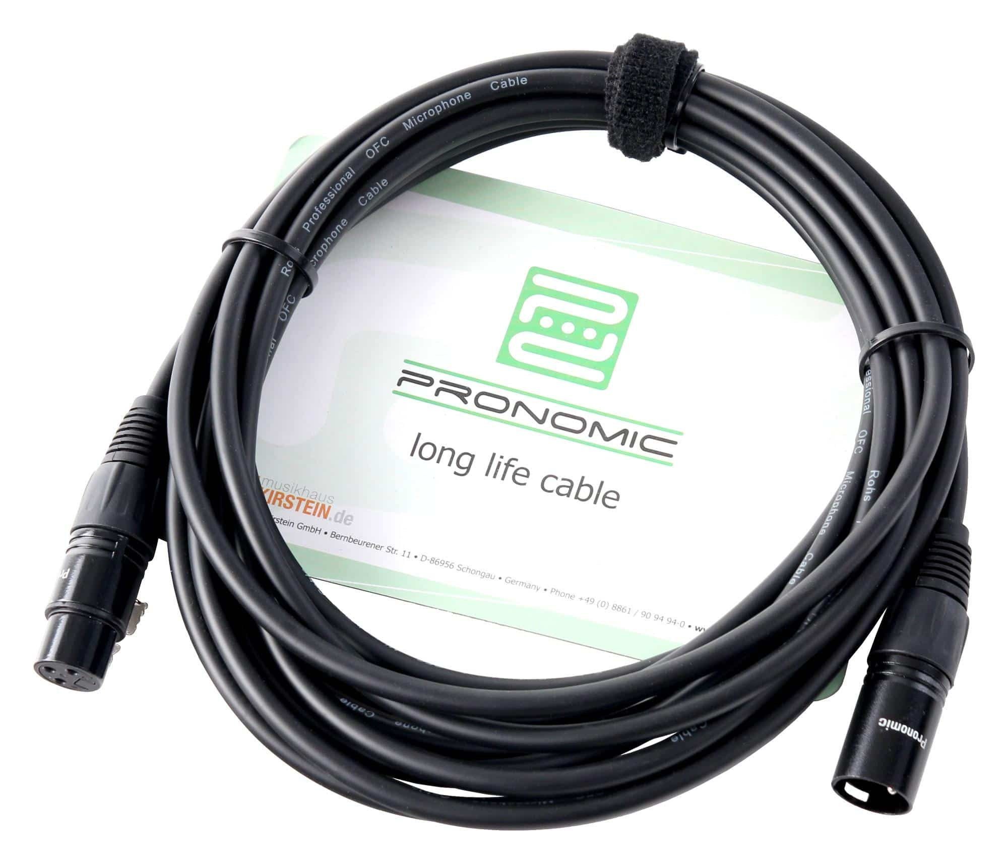 Pronomic Mikrofon Superstar XLR dynamisches Gesangs Mikrofonset (Komplettset), inkl. Galgenständer, 5m XLR-Kabel, Mikrofonklemme