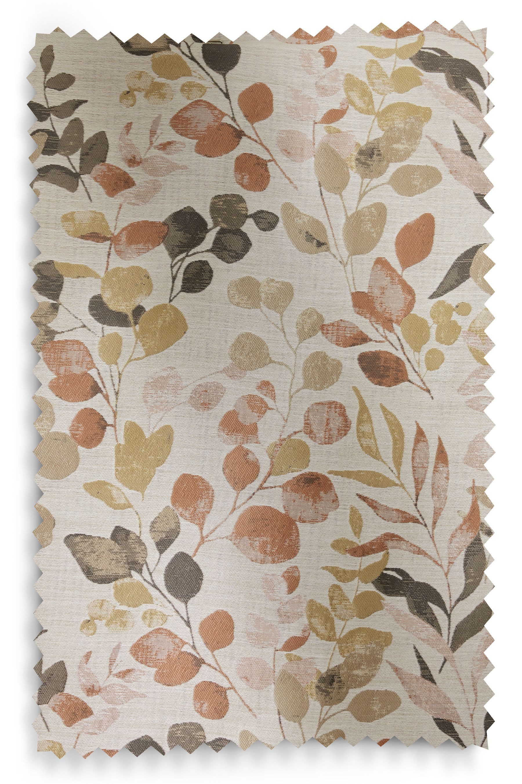 Today‘s Curtain Vorhang Flora-Blatt-Jacquard – Eleganter Sichtschutz Mit Blattmuster | 132x160 Cm | Weiß | 100% Polyester