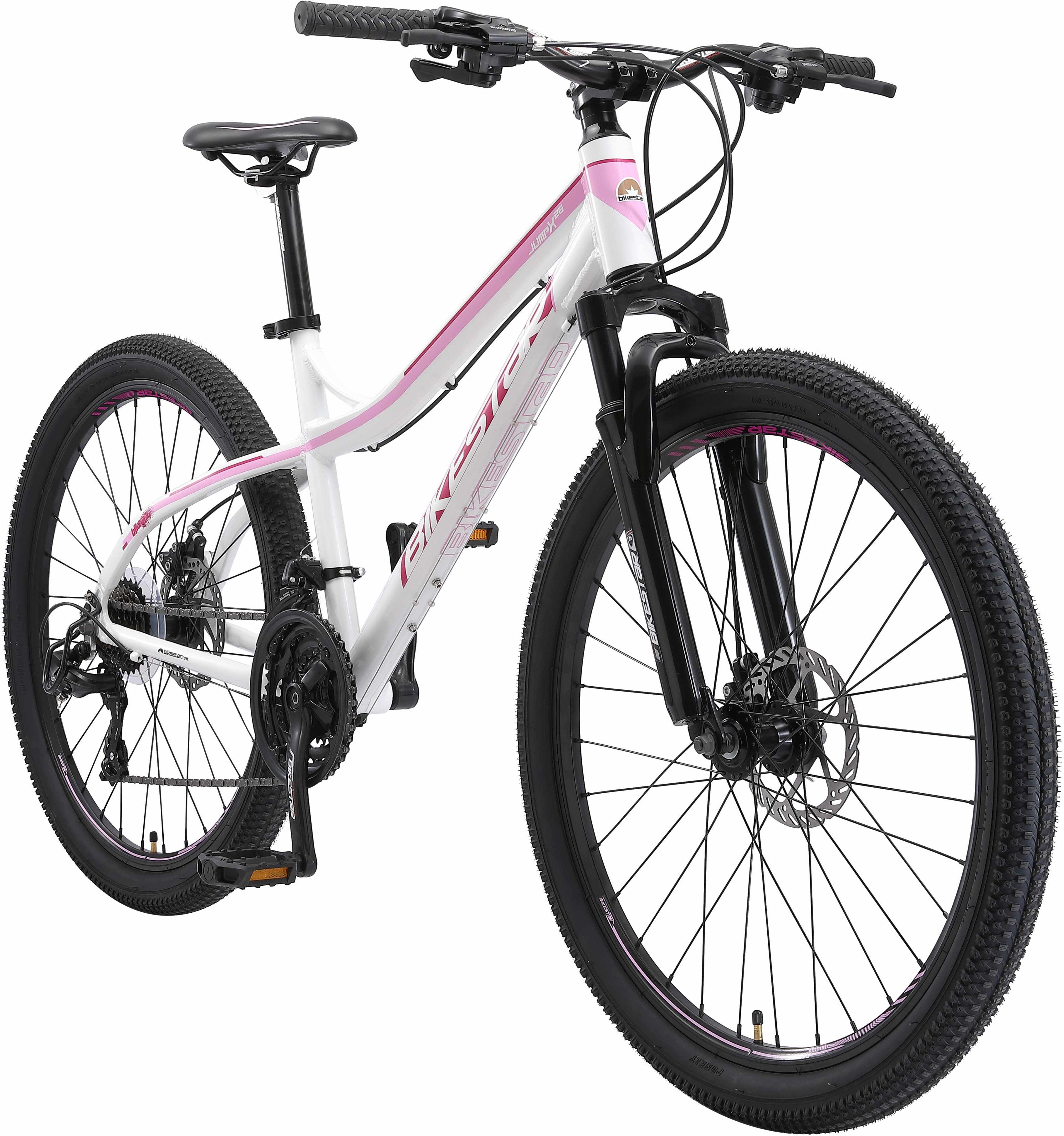 Bikestar Mountainbike, 21 Gang Shimano RD-TY300 Schaltwerk, Kettenschaltung, für Damen und Herren, Kettenschaltung