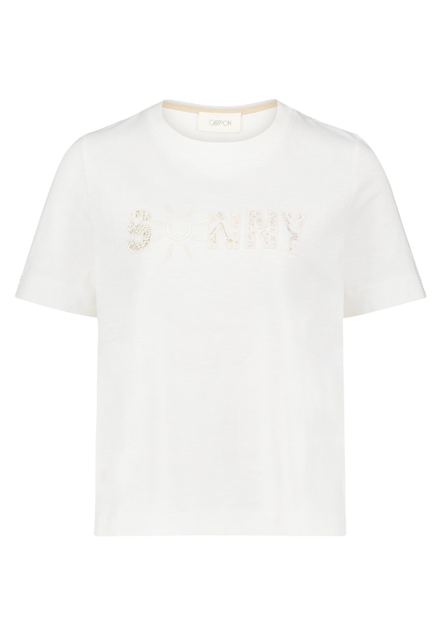 Cartoon Kurzarmshirt Damen mit Rundhalsausschnitt (1-tlg) Druck