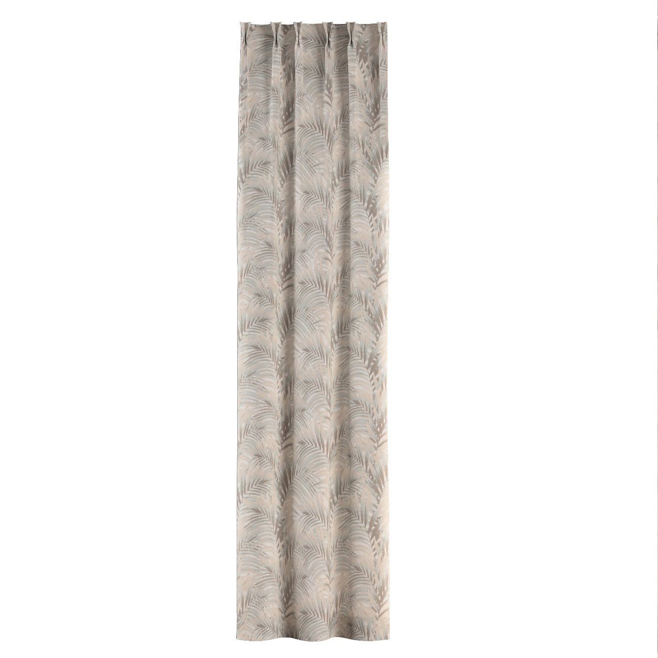 2-er x Vorhang Vorhang cm, grau-beige mit Gardenia, Dekoria 70 Falten 100 flämischen