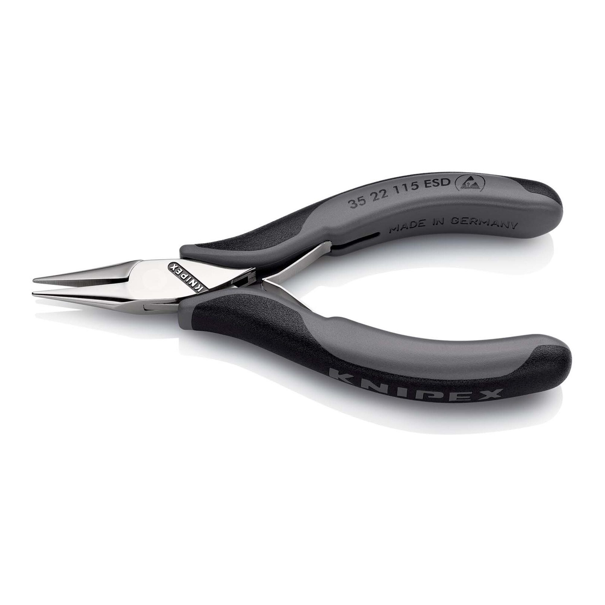 Knipex Kombizange KNIPEX 35 22 115 ESD Elektronik-Greifzange ESD mit durchgestecktem Gel