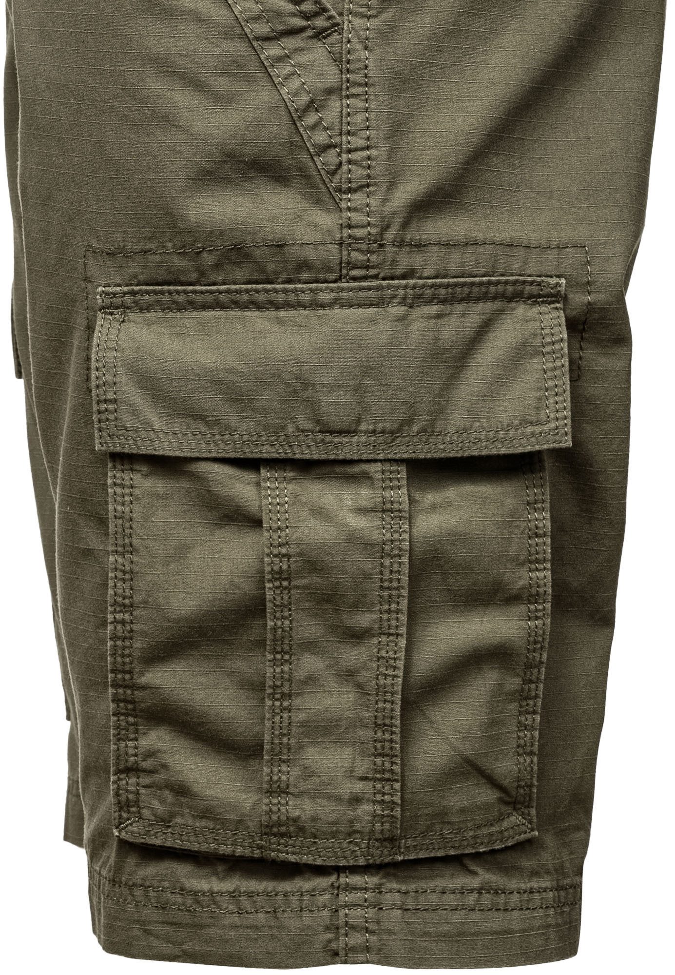 Amaci&Sons Cargoshorts MIDFIELD Chinoshort inkl. Gürtel Herren Bermuda Short Hose Regular Fit inkl. Gürtel