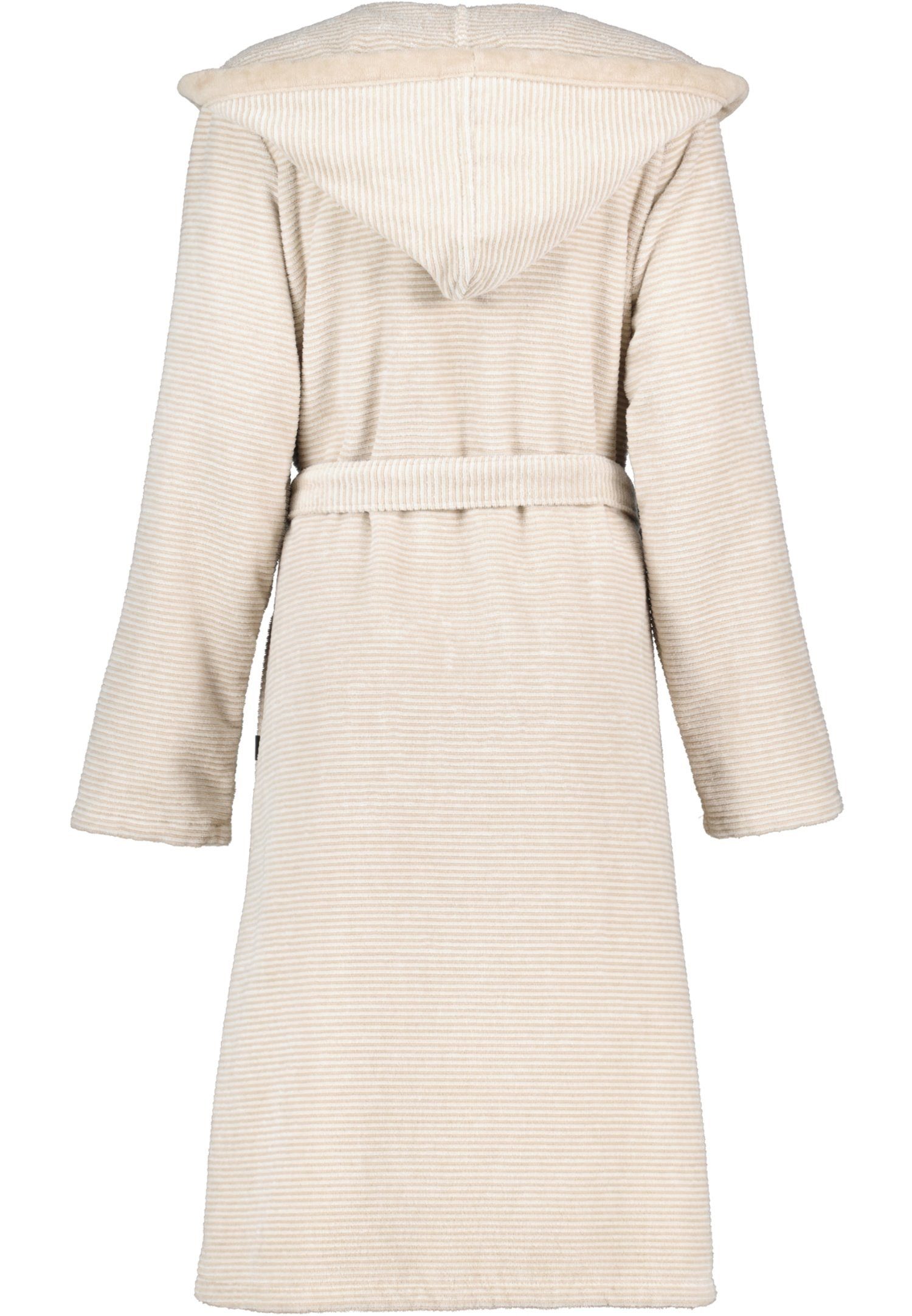 Cawö Damenbademantel, Langform, Baumwolle, Kapuze, Gürtel, mit Kapuze günstig online kaufen
