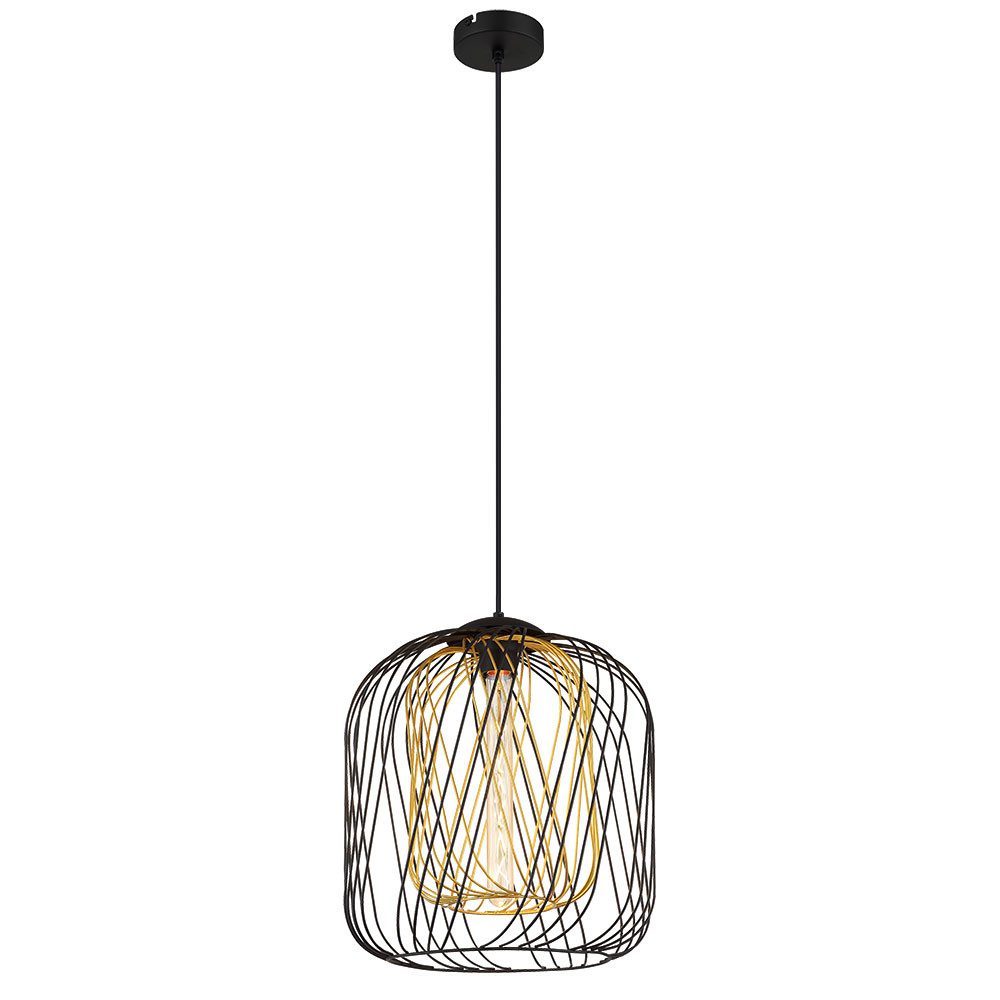 GLOBO LIGHTING LED Pendelleuchte, Leuchtmittel inklusive, Warmweiß, LED Pendelleuchte Hängelampe Wohnzimmerlampe Metallgeflecht H 150 cm