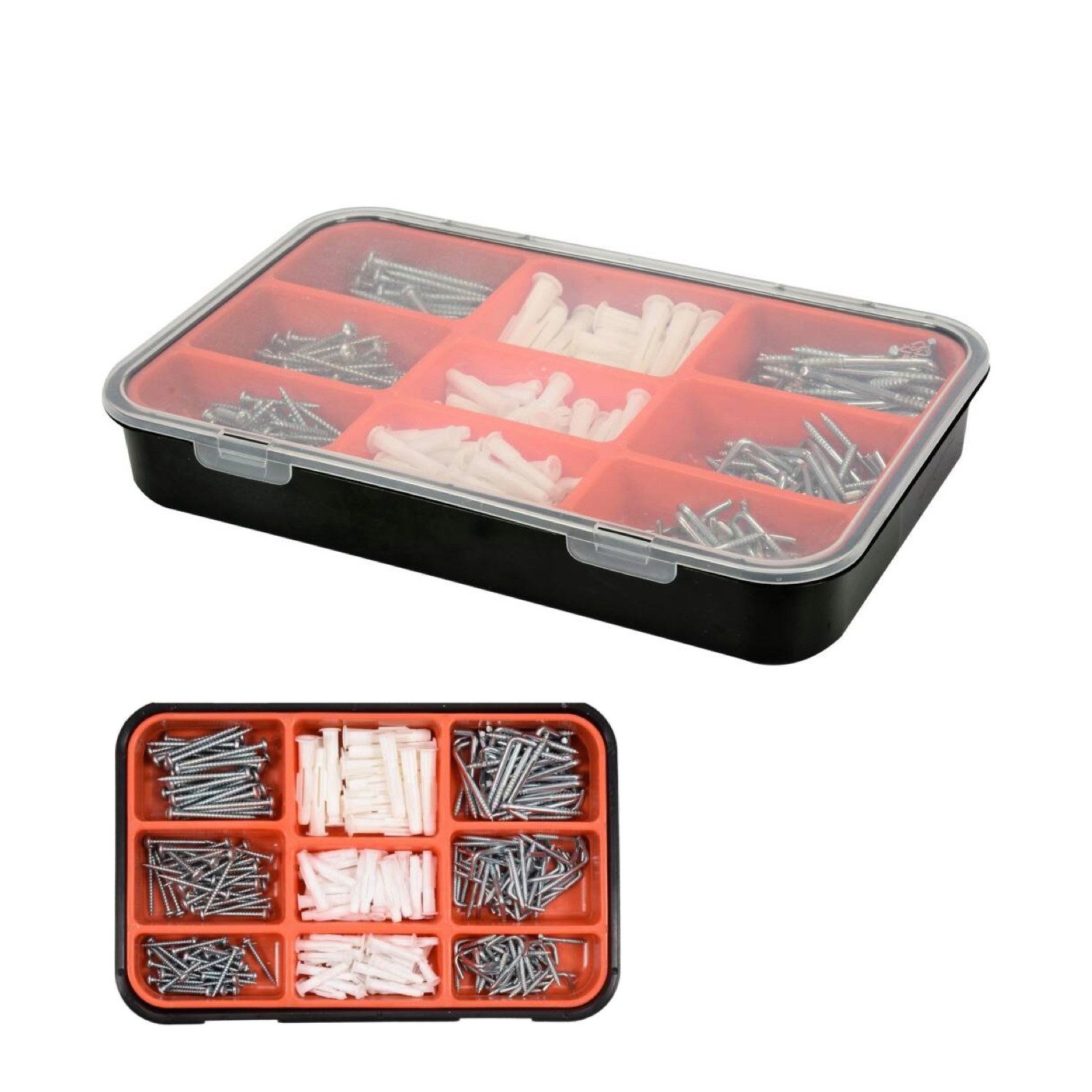 Dübel-Set Schrauben, Haken und Dübelset 290 Teilig, 5 - 8 mm