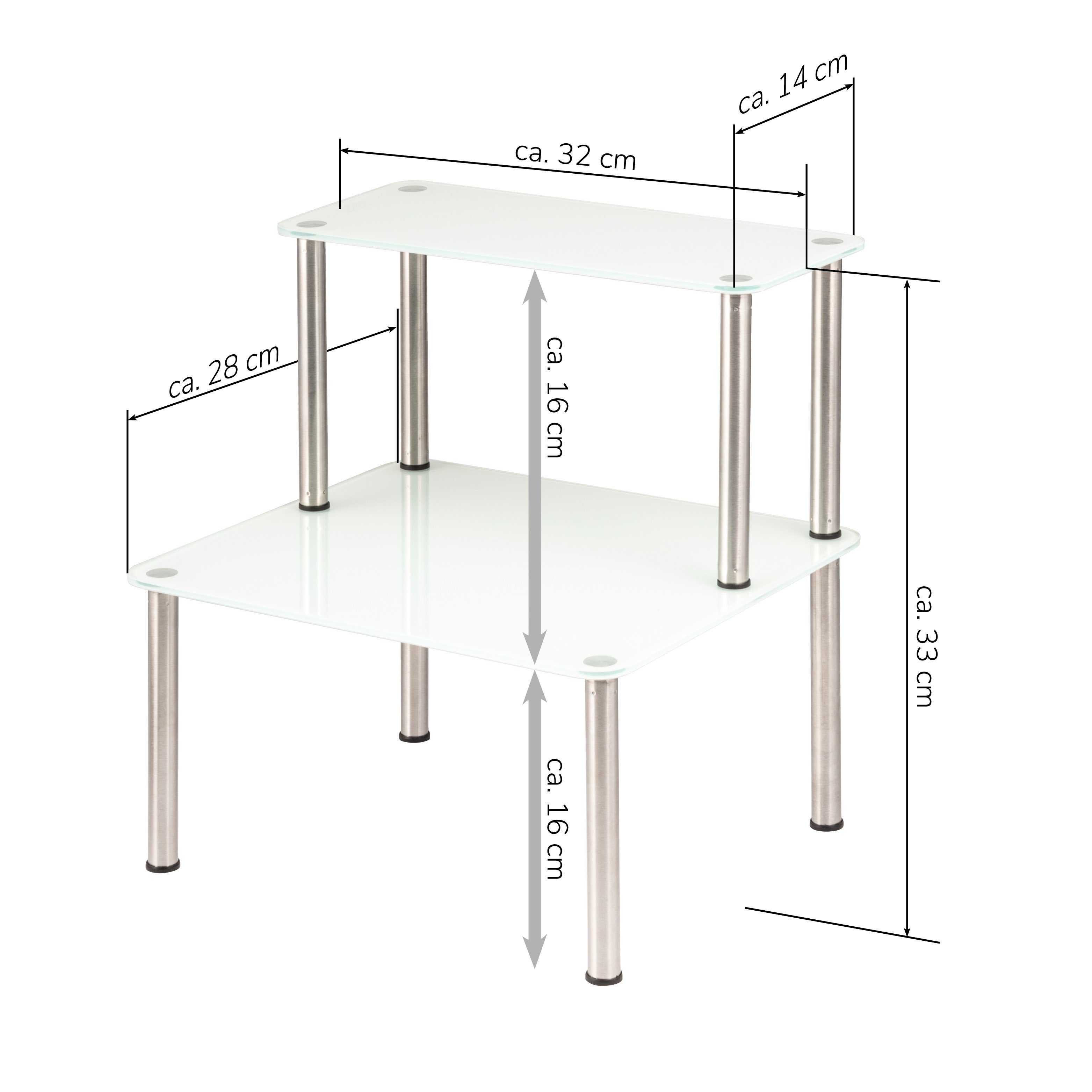 bremermann Küchenregal Glas-Regal, ca. x cm, 32 weiß 28