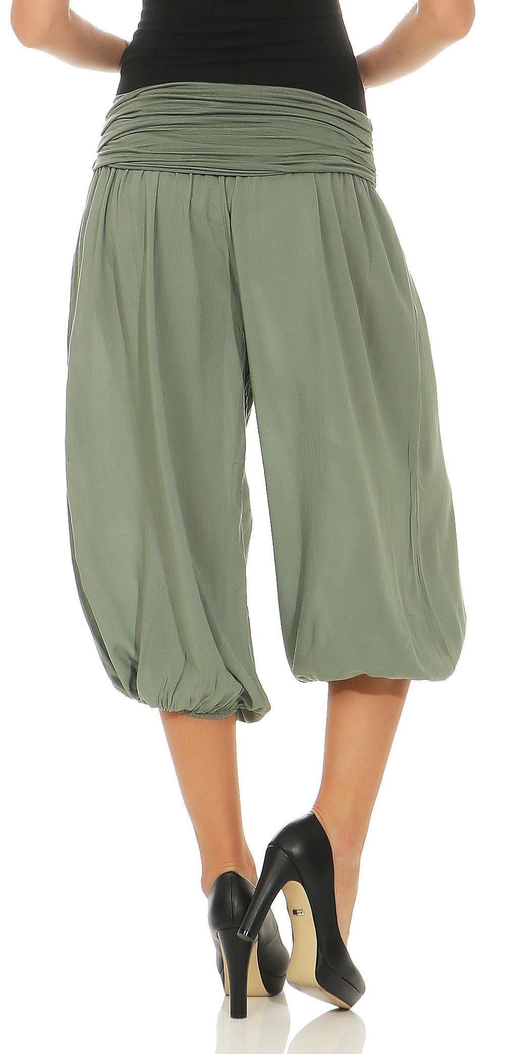 malito more than fashion Haremshose malito Damen Pumphose kurz in Uni Farben, Haremshose zum Tanzen, Damen Haremshose – Bild 5 von 5