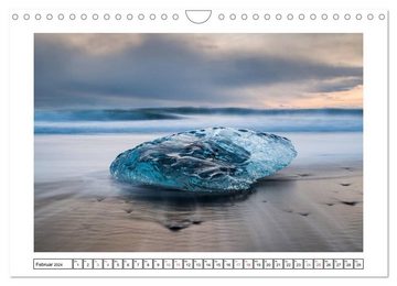 CALVENDO Wandkalender Island (Wandkalender 2024 DIN A4 quer), CALVENDO Monatskalender