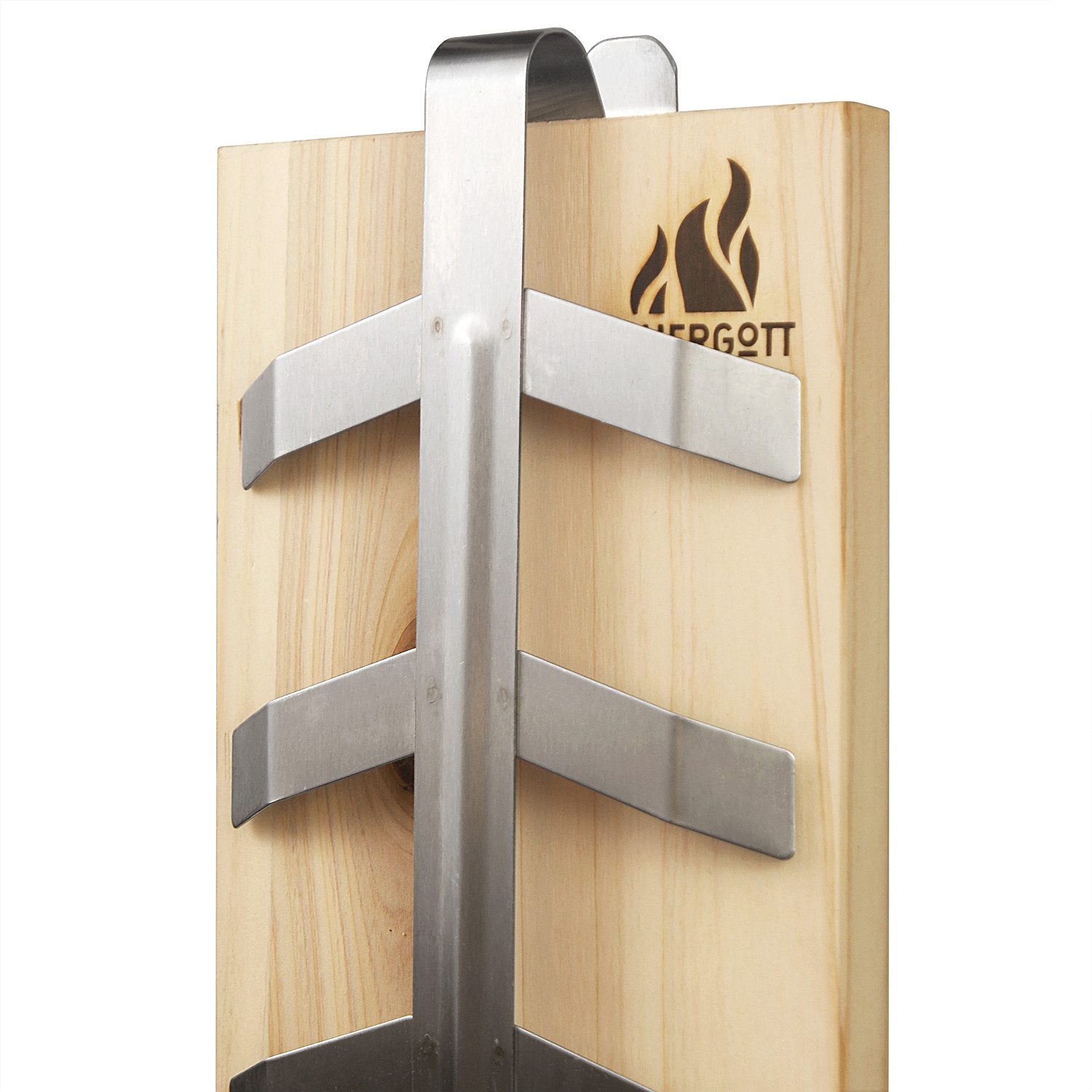 Feuergott Aromaplanke FEUERGOTT Flammlachsbrett Classic 2er-Set, Edelstahl