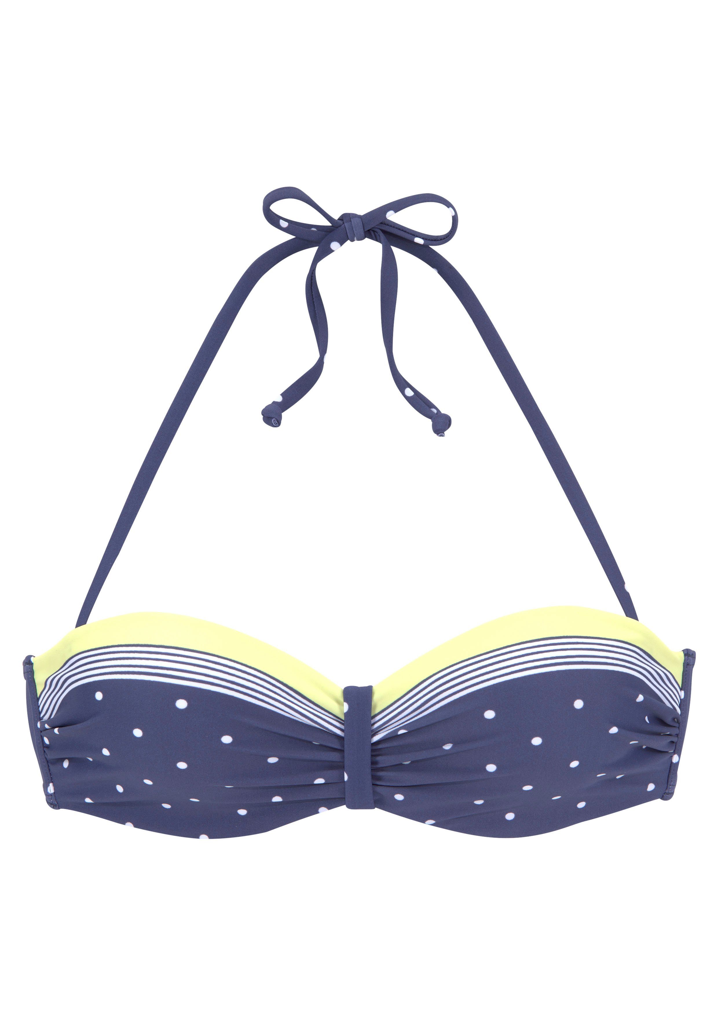 LASCANA Bügel-Bandeau-Bikini-Top Monri, mit kontrastfarbenem Detail günstig online kaufen