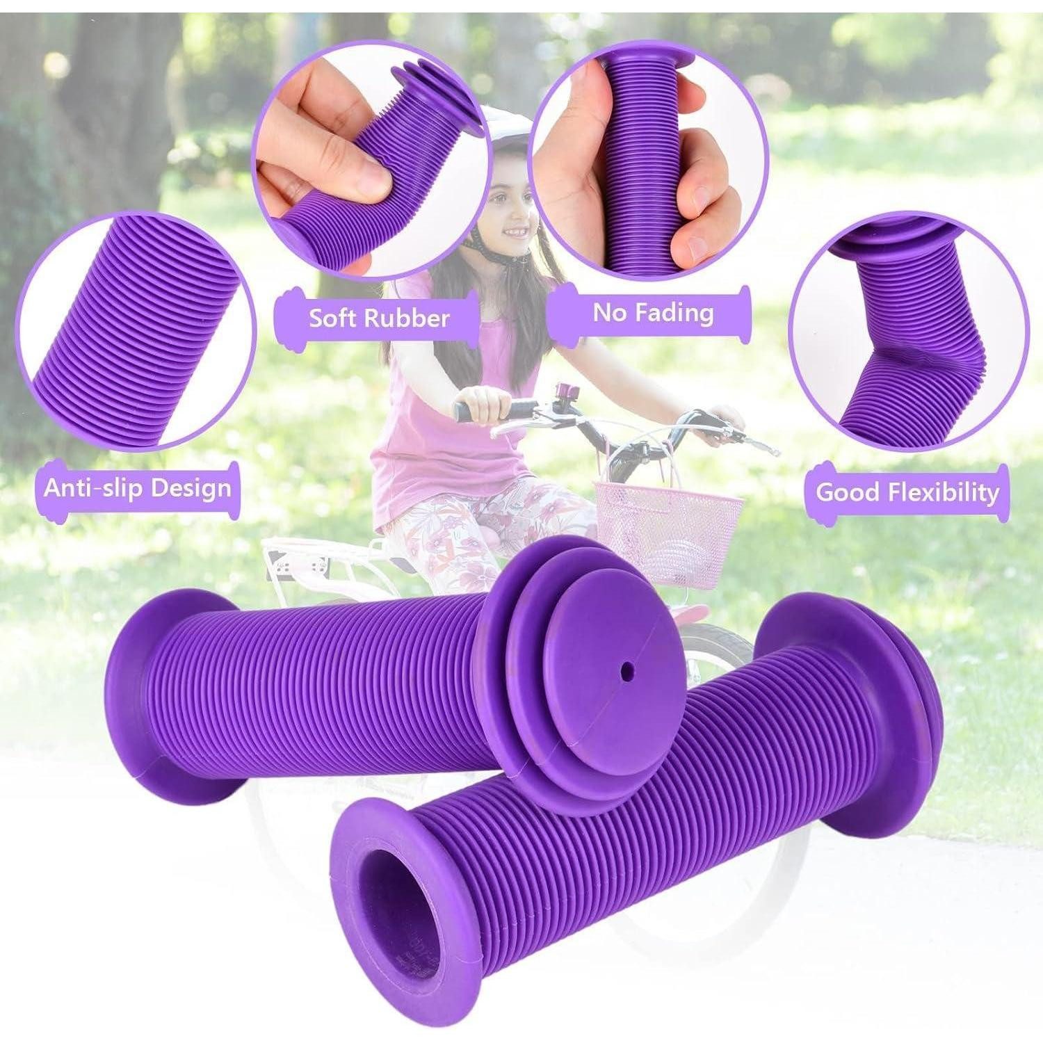 LuxusKollektion Fahrradlenker Fahrradgriffe 22mm Lenkergriffe Prallschutz Gummi Kinder Violett