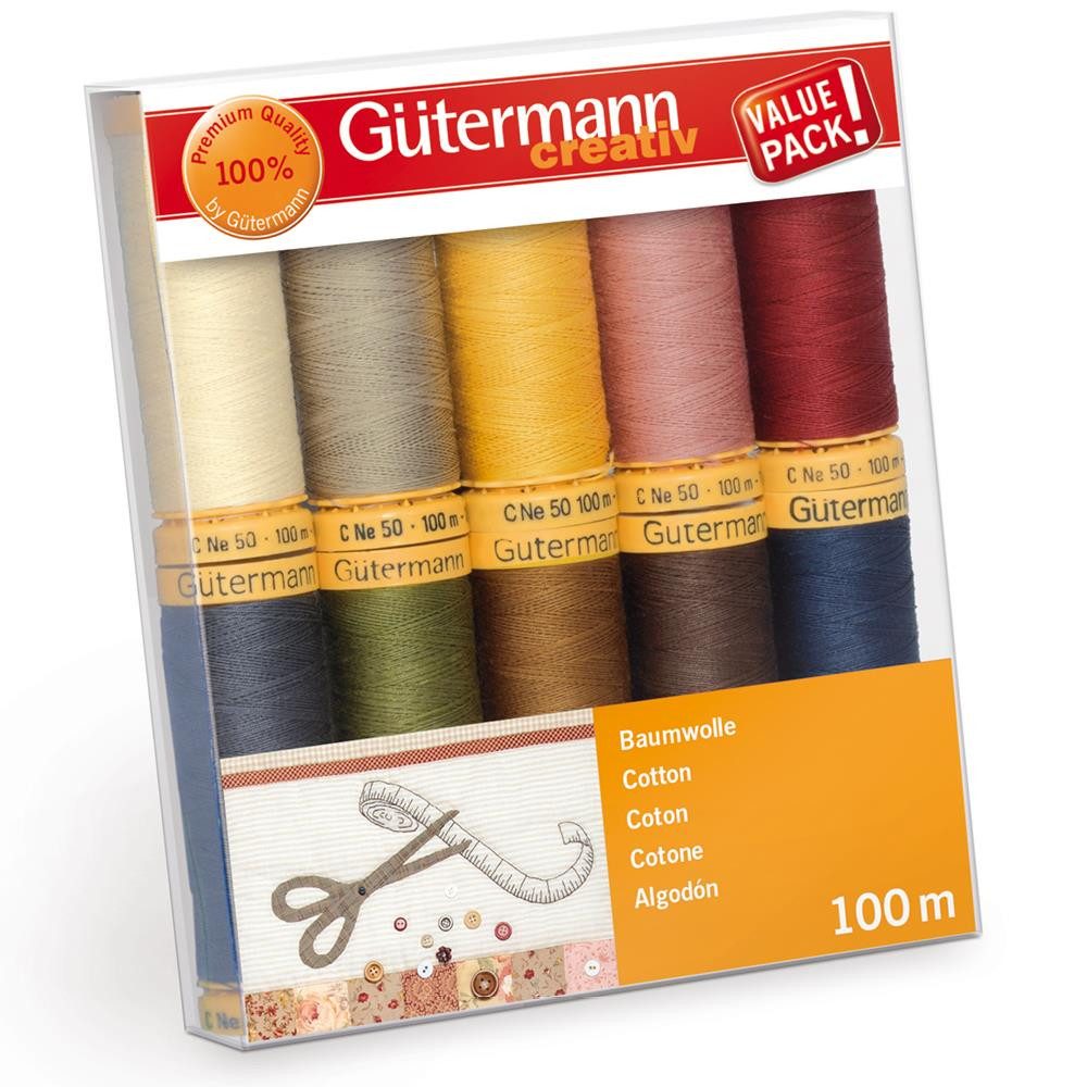 Gütermann Gütermann Nähfaden-Set Baumwolle 10x100m Col.3 Nähgarn
