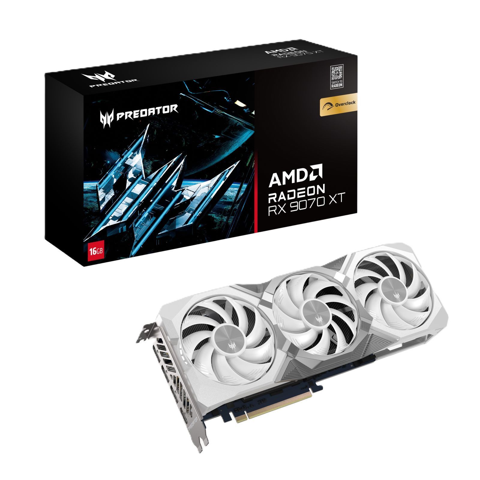 Acer Predator BiFrost AMD RX9070 XT OC 16GB WHITE Grafikkarte