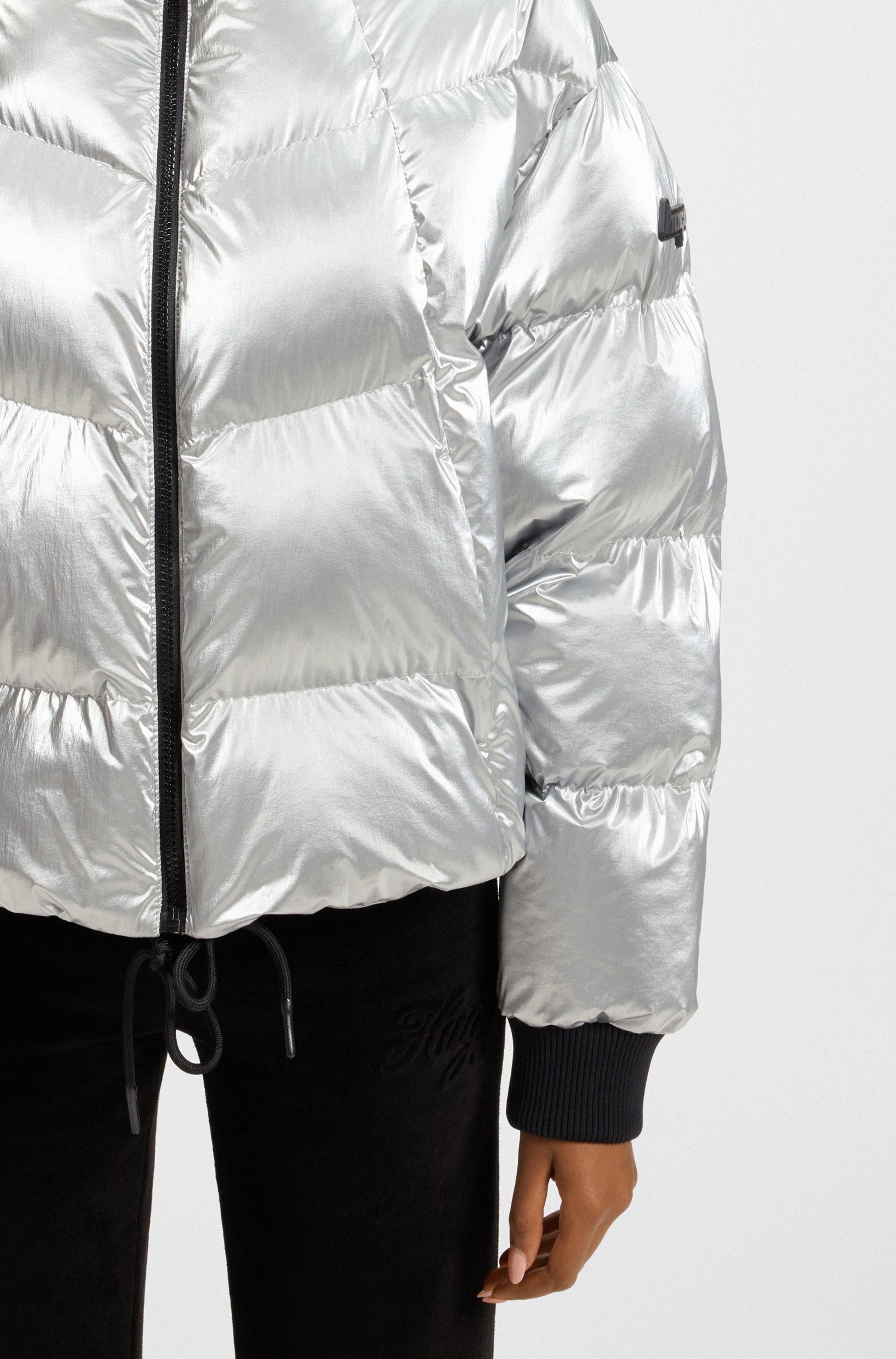 HUGO Blue Steppjacke Fiorella in verkürzter Länge, Kordelzug im Saum