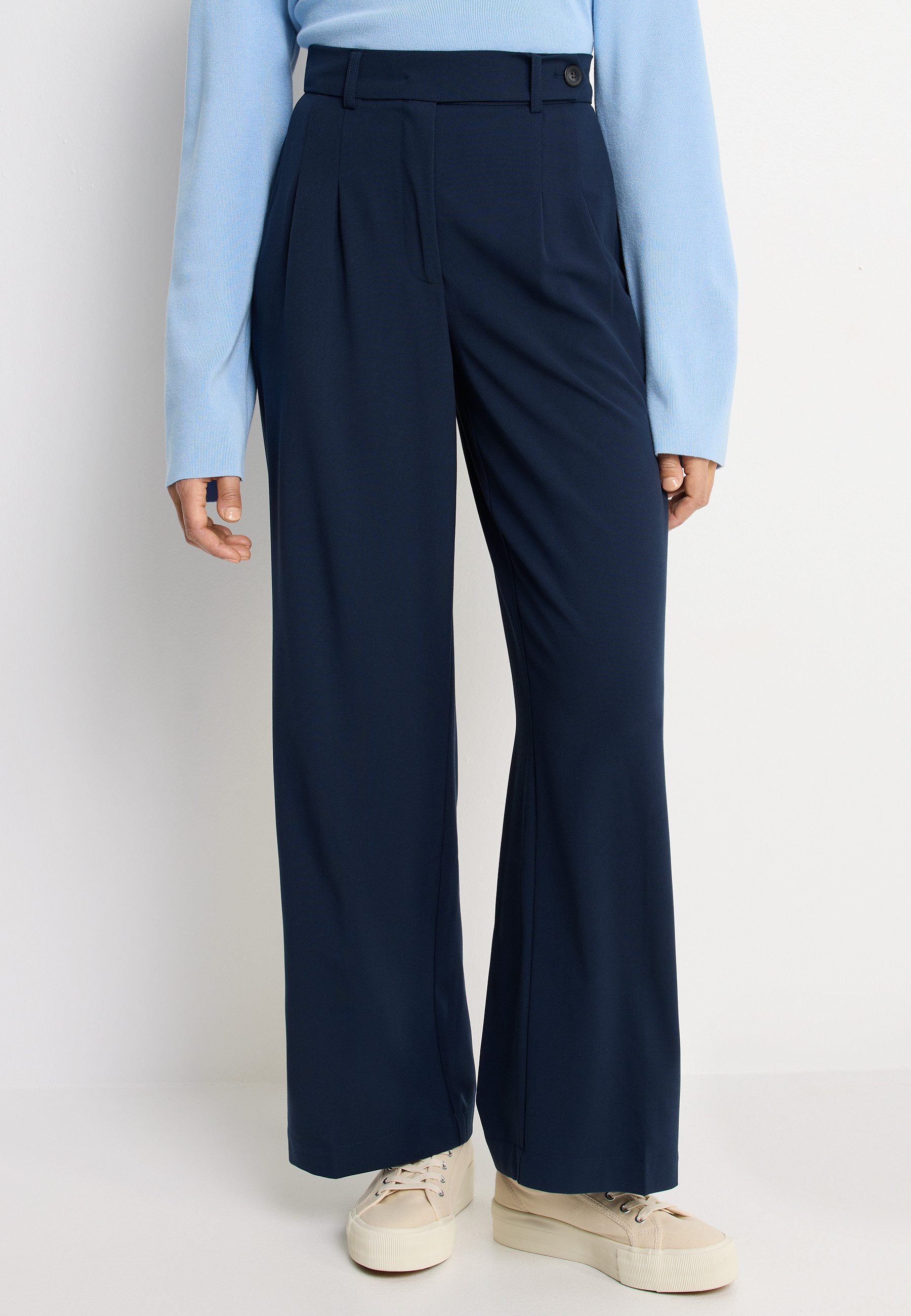 LASCANA Palazzohose mit weitem Bein aus weicher und leichter Webware Sommerhose im Business-Look, elegante Anzughose mit Taschen